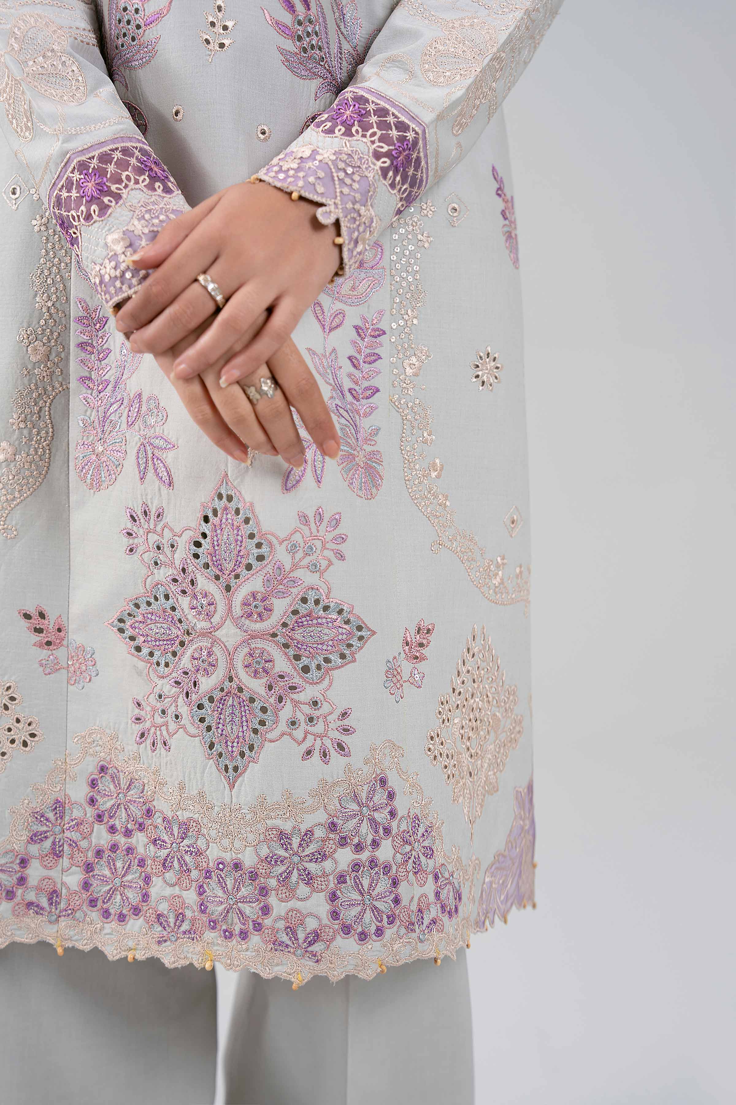 3 Piece - Digital Printed Embroidered Suit - 42601284