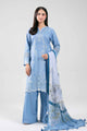 3 Piece Unstitched Embroidered Lawn Suit