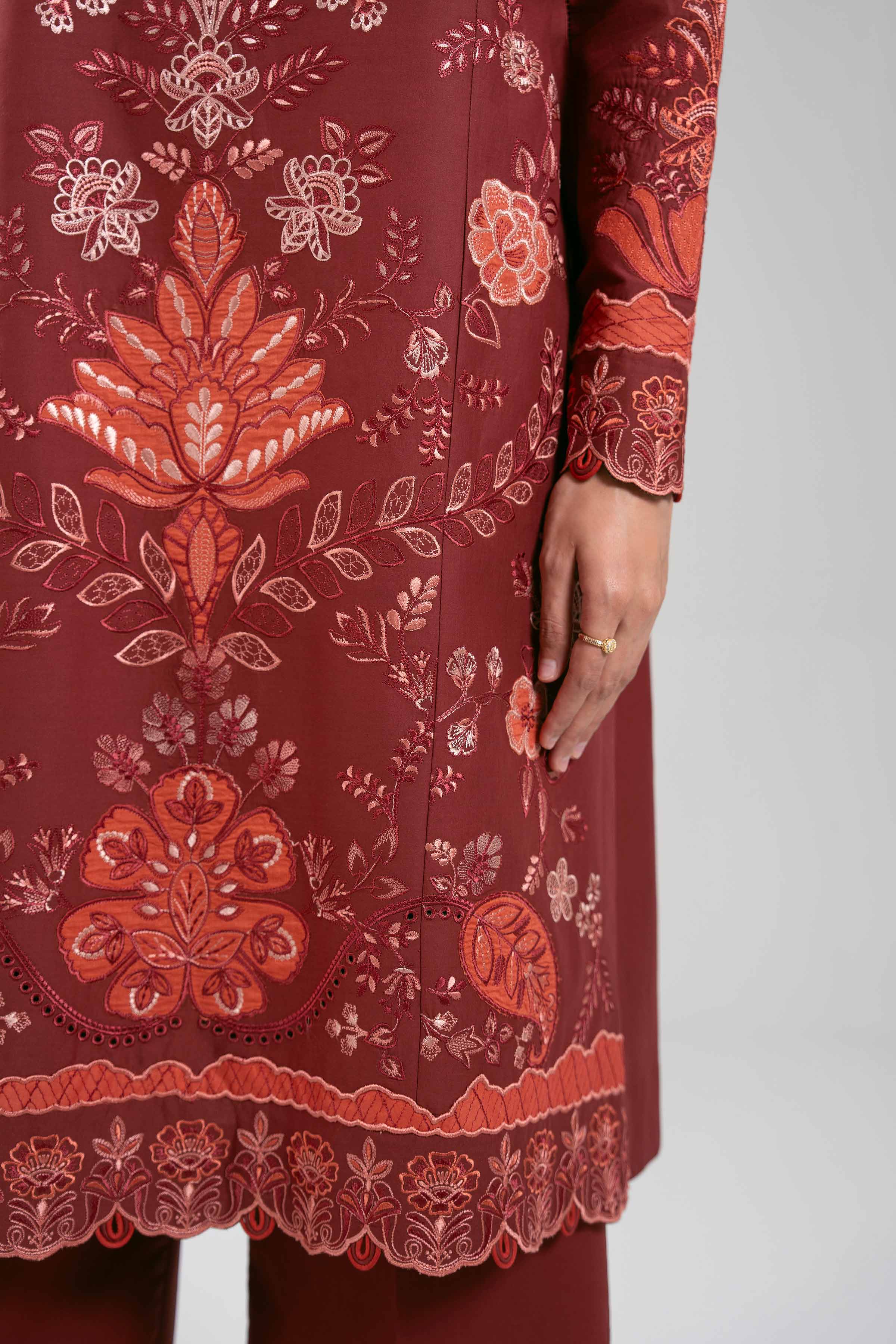3 Piece - Digital Printed Embroidered Suit - 42601310