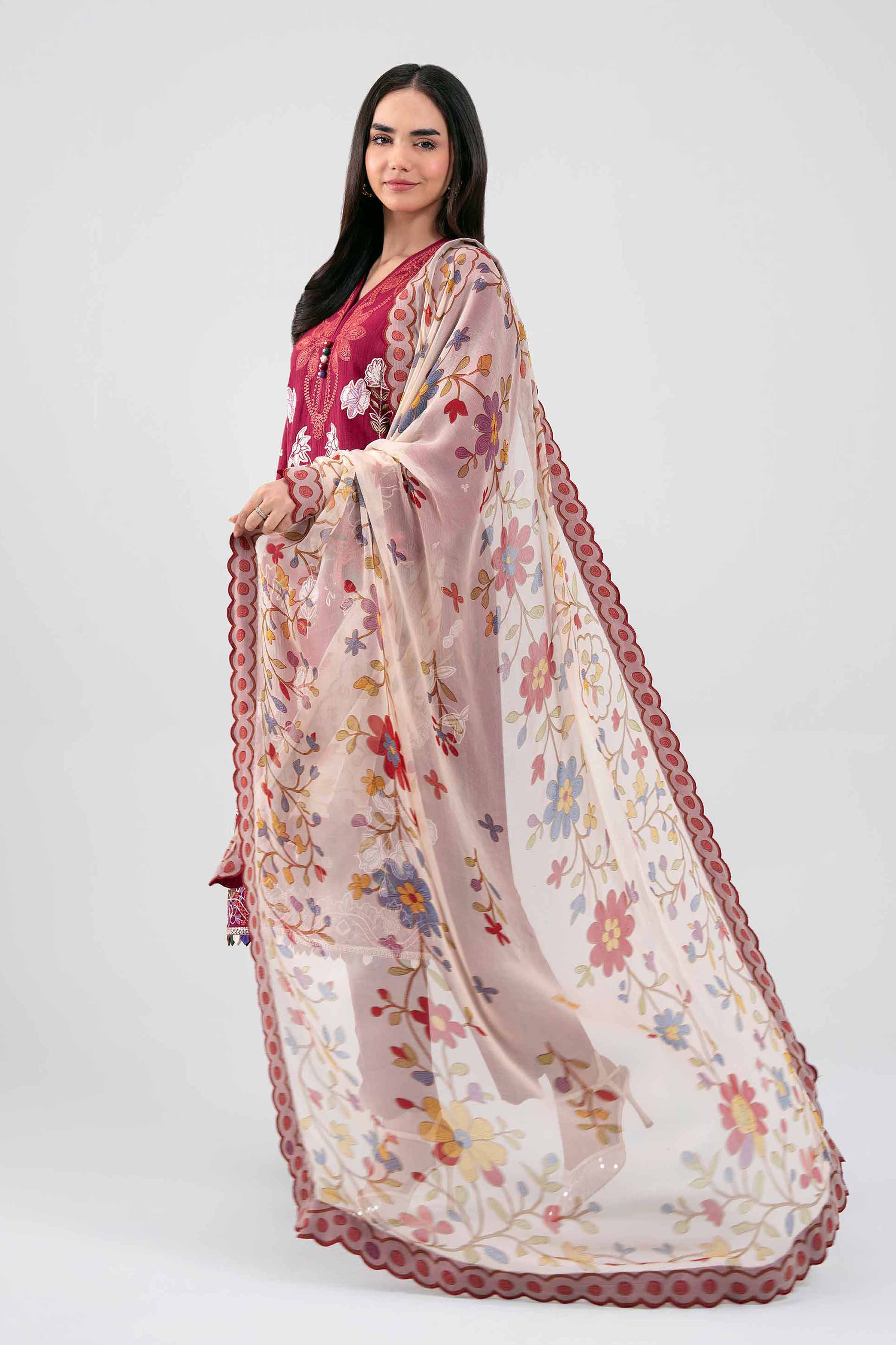 3 Piece - Digital Printed Embroidered Suit - 42601313