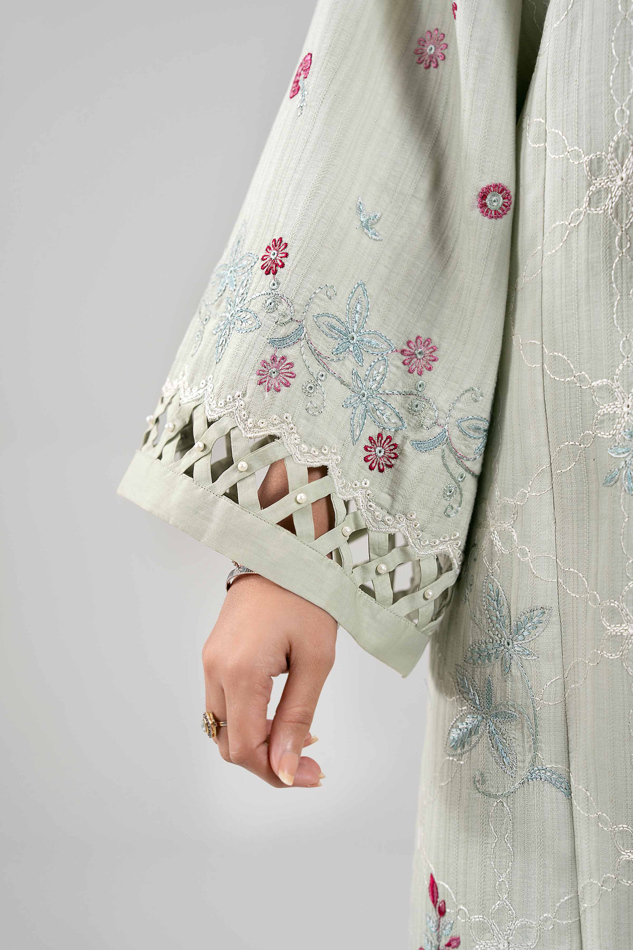 3 Piece - Digital Printed Embroidered Suit - 42601315