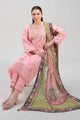 2 Piece Embroidered Raw Silk Suit