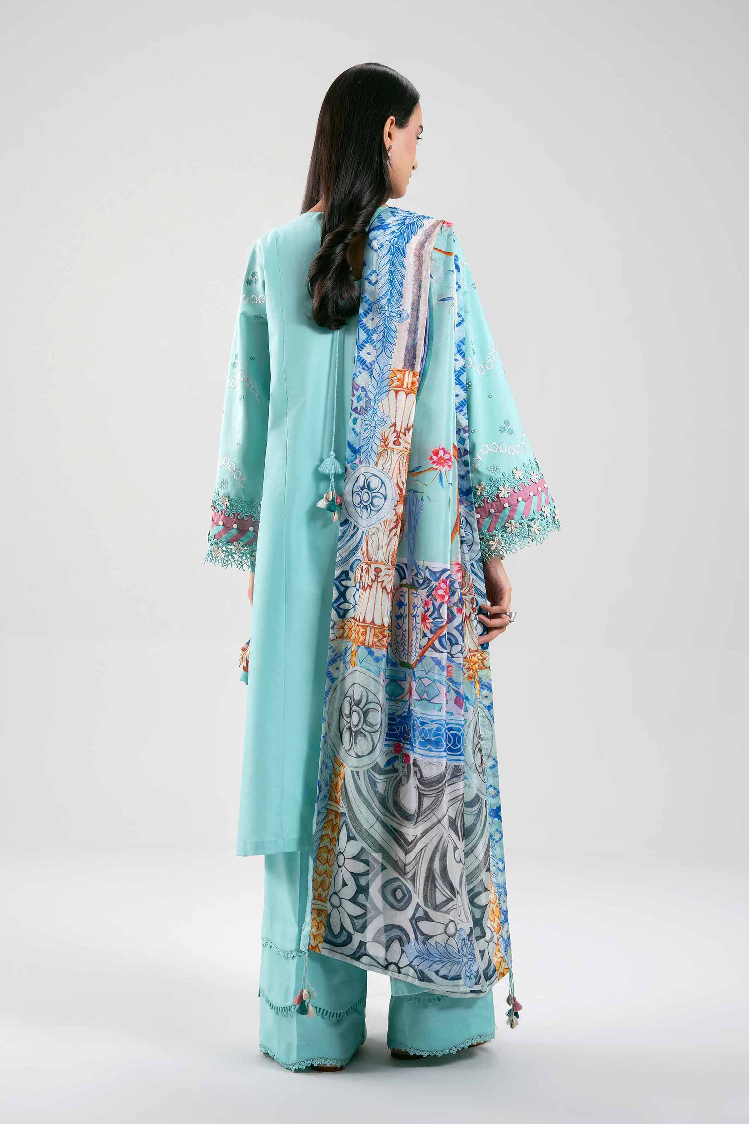 3 Piece - Digital Printed Embroidered Suit - 42601320
