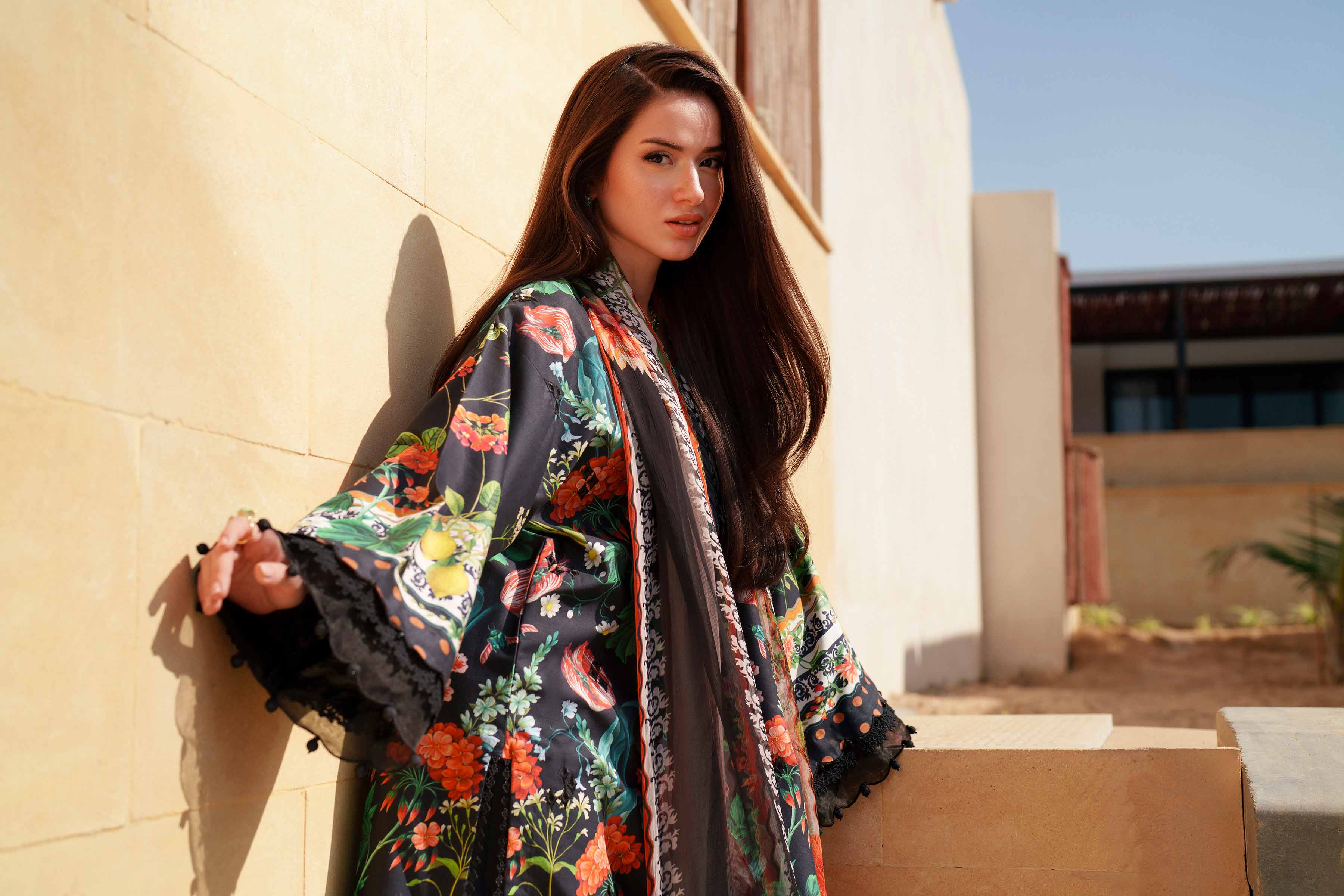 3 Piece - Digital Printed Embroidered Suit - 42601324