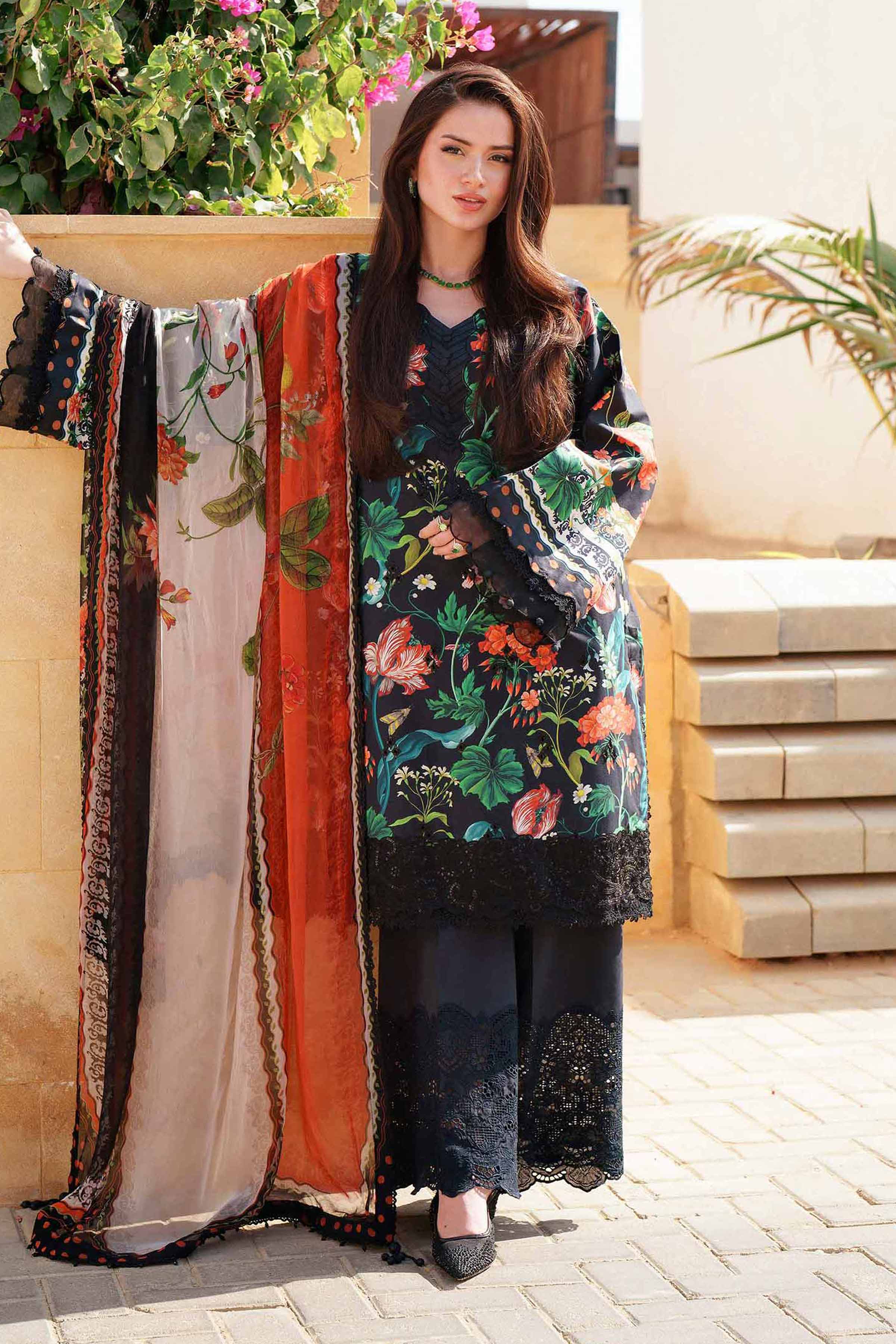 3 Piece - Digital Printed Embroidered Suit - 42601324