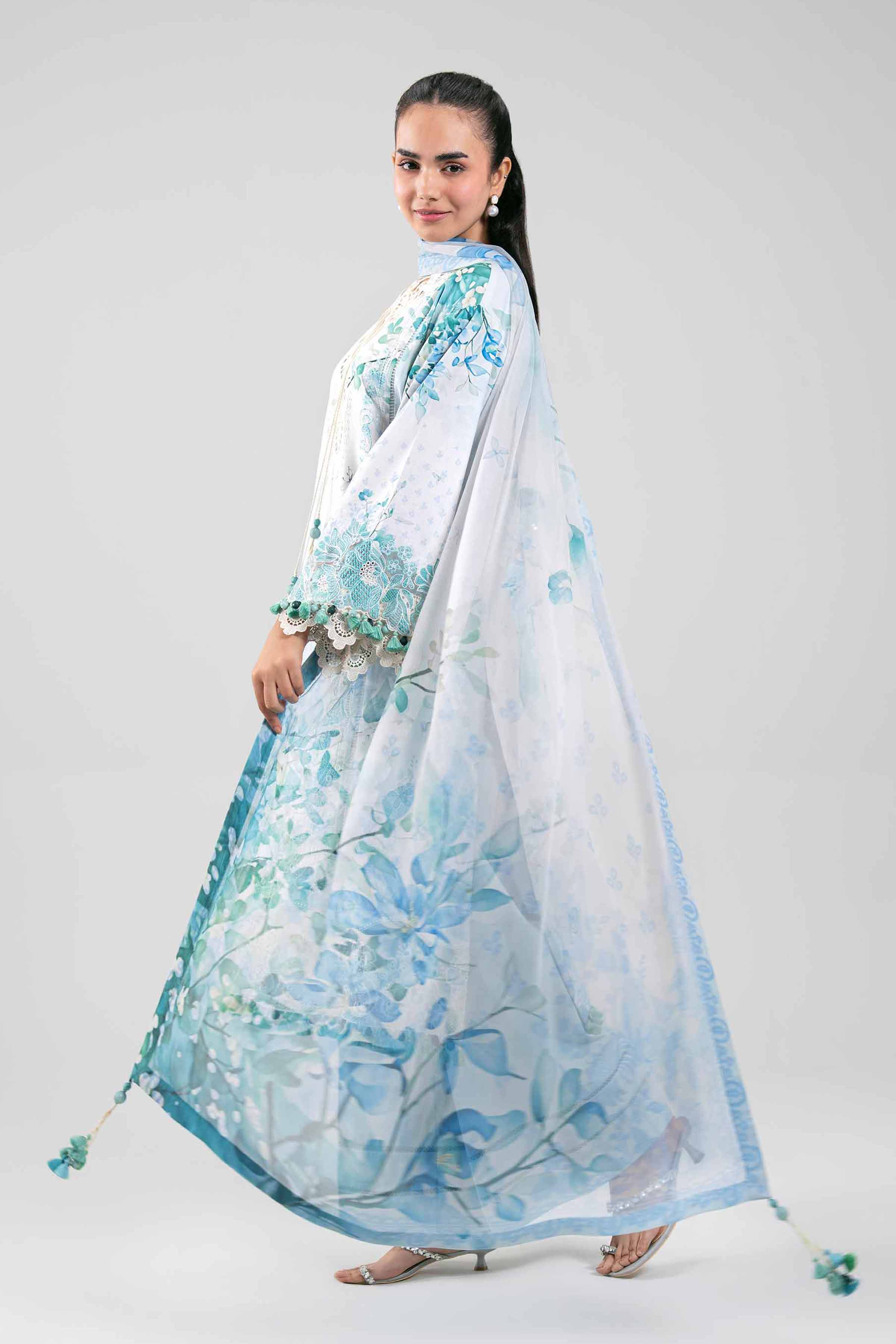 3 Piece - Digital Printed Embroidered Suit - 42601330