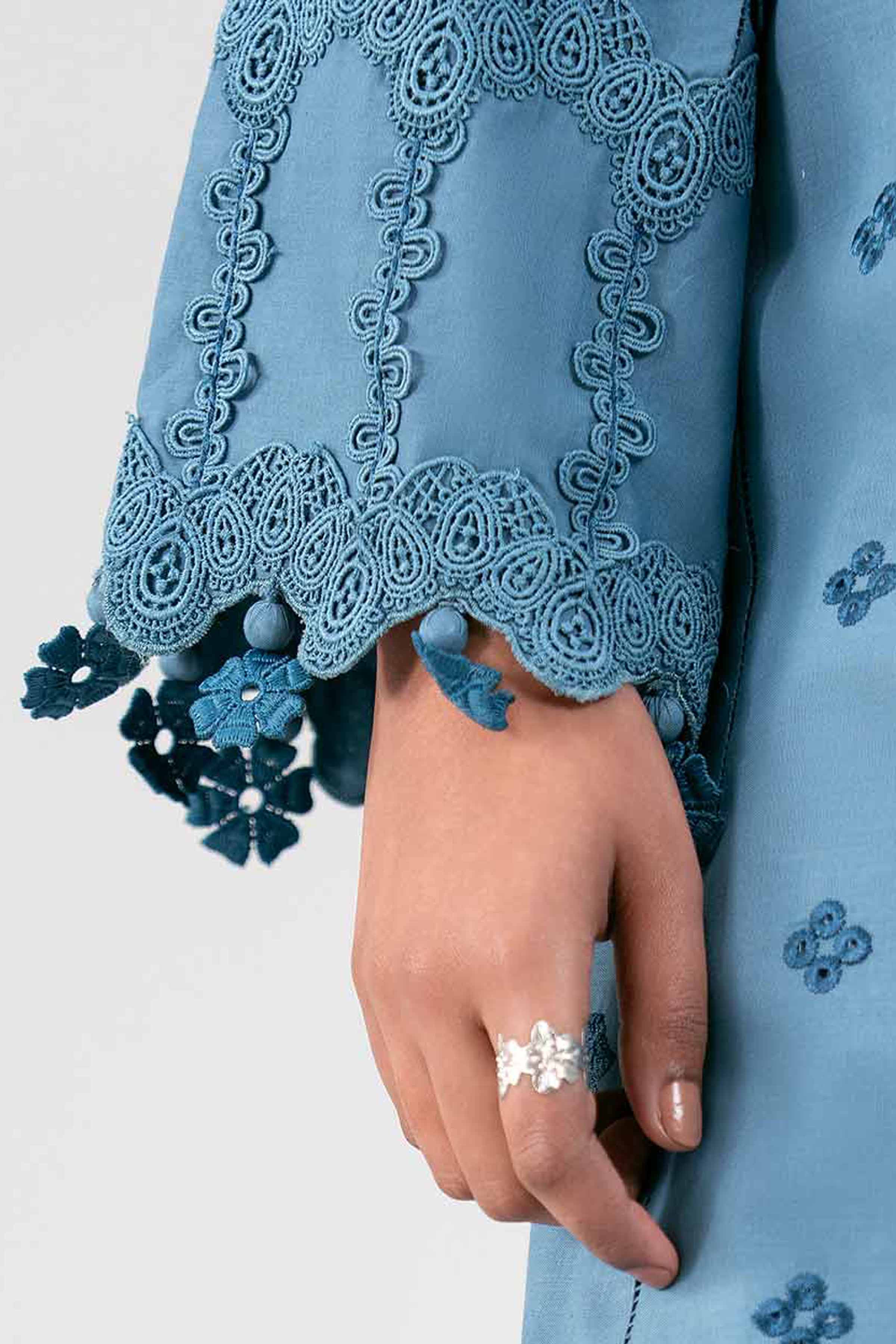 3 Piece - Digital Printed Embroidered Suit - 42601347