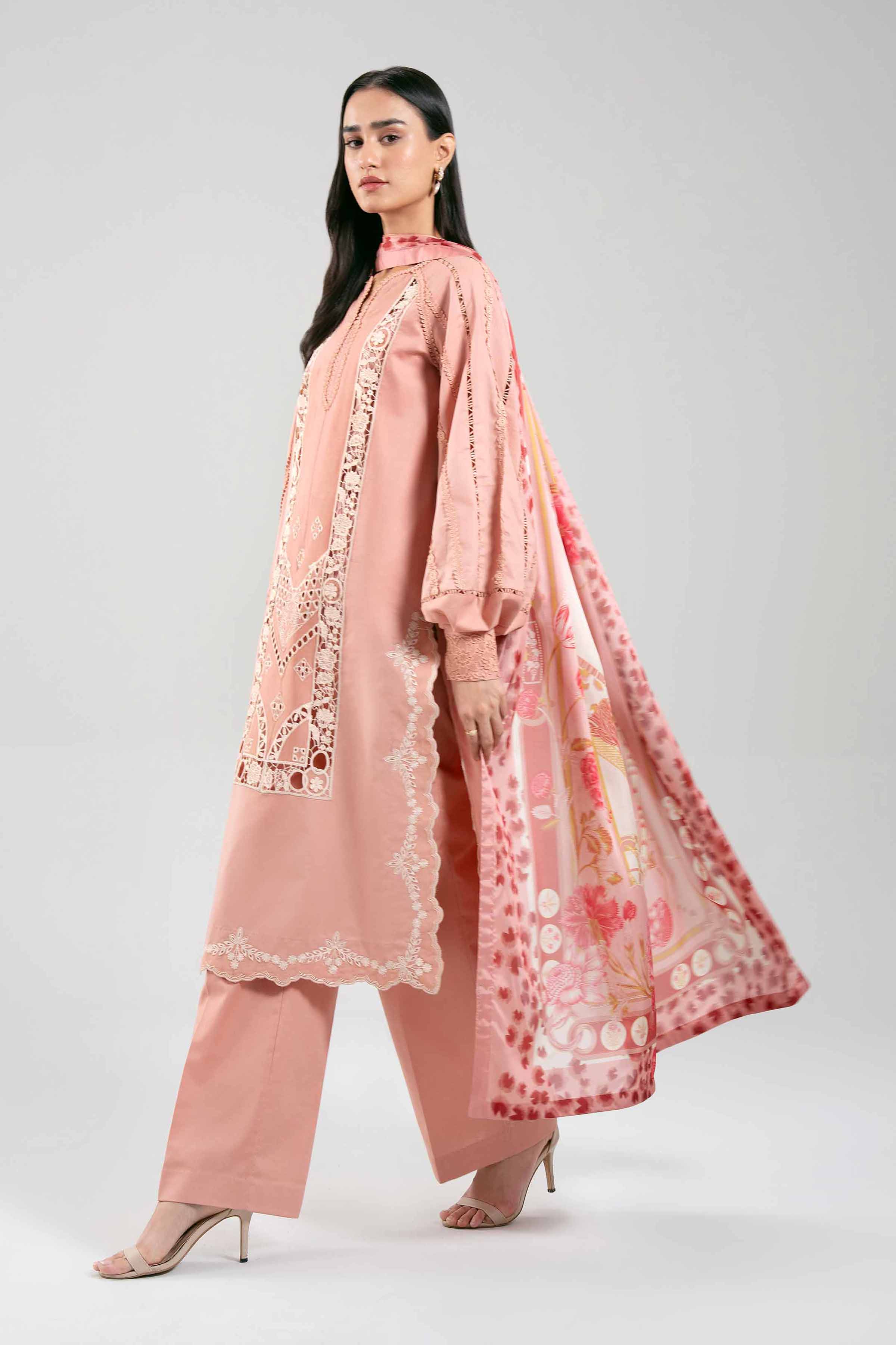 3 Piece - Digital Printed Embroidered Suit - 42601352