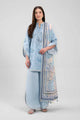 3 Piece Unstitched Embroidered Chiffon Suit