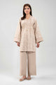3 Piece Embroidered Raw Silk Suit