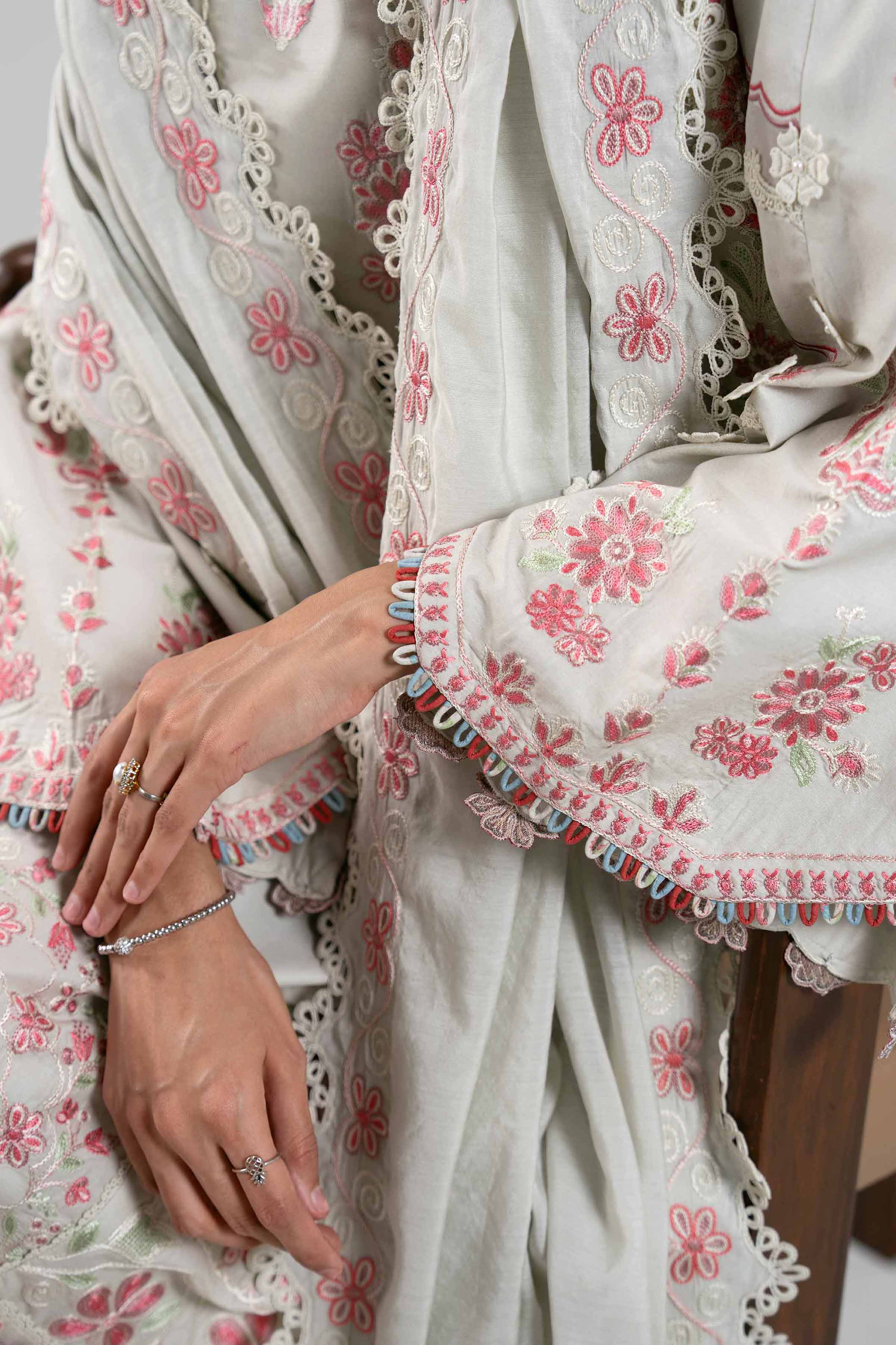 3 Piece - Digital Printed Embroidered Suit - 42601400