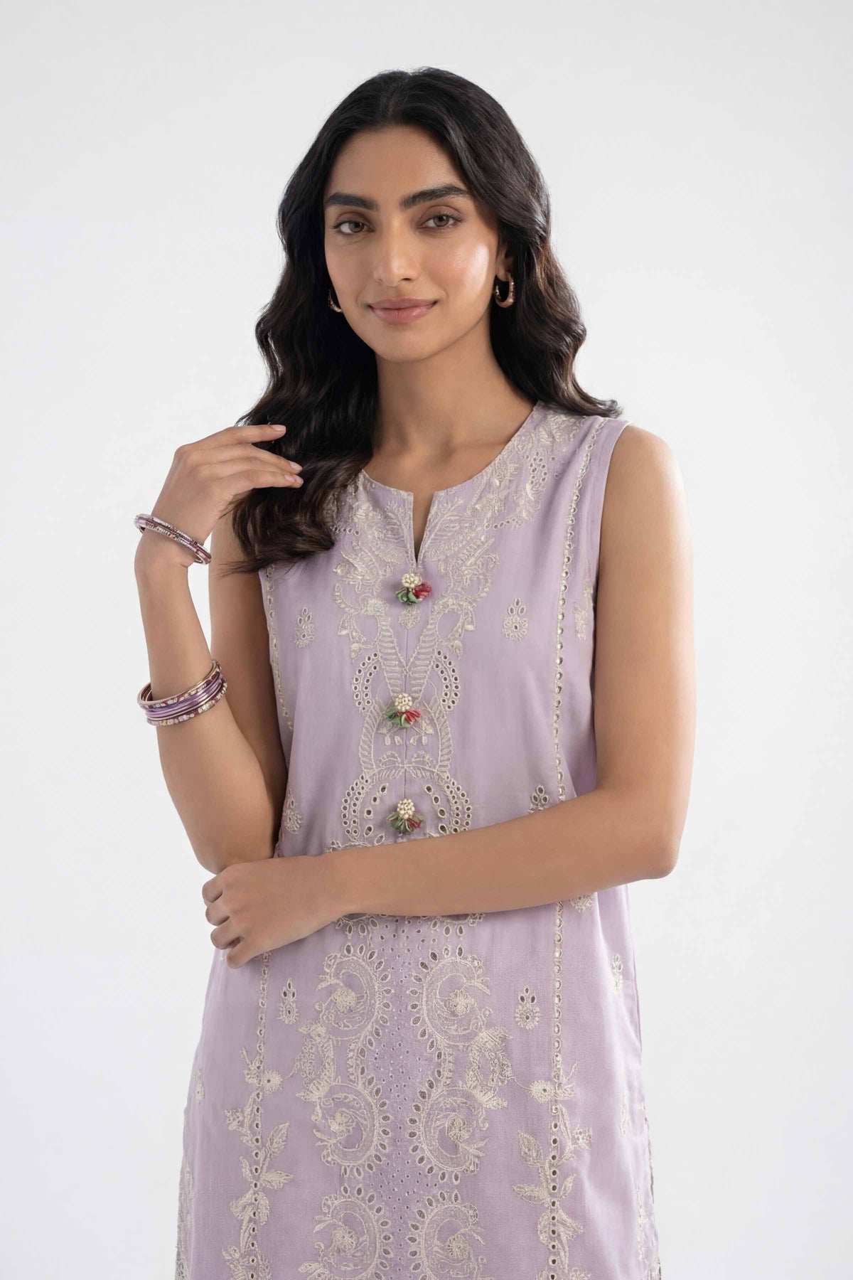 2 Piece - Digital Printed Embroidered Suit - 42601417