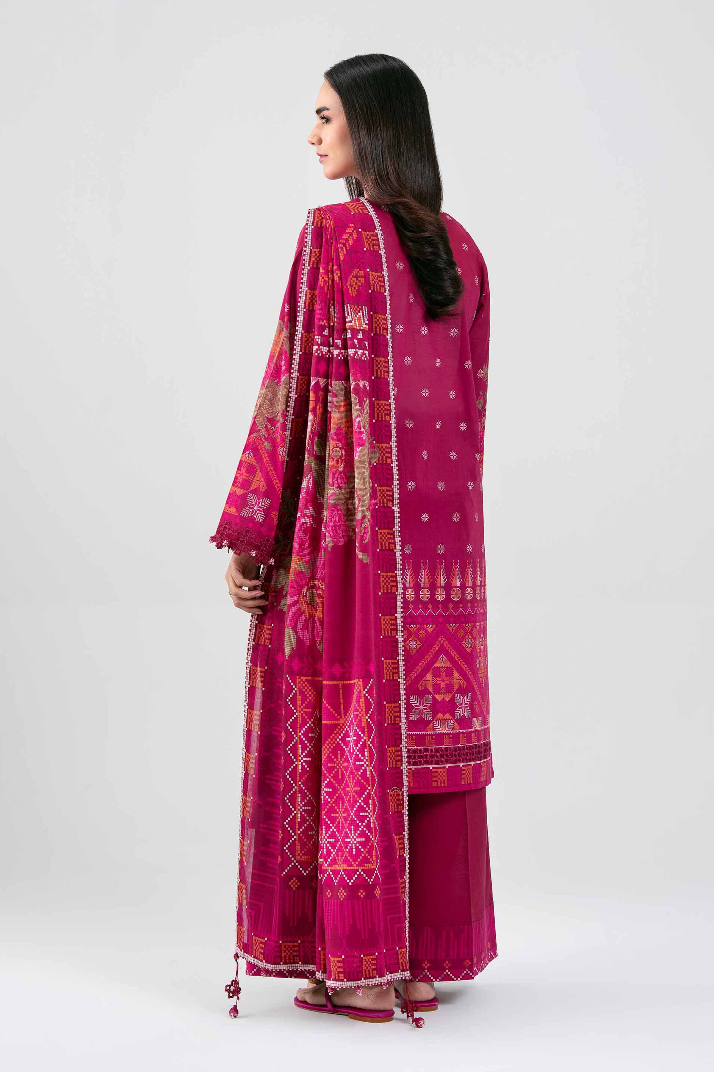 3 Piece - Digital Printed Embroidered Suit - 42601457