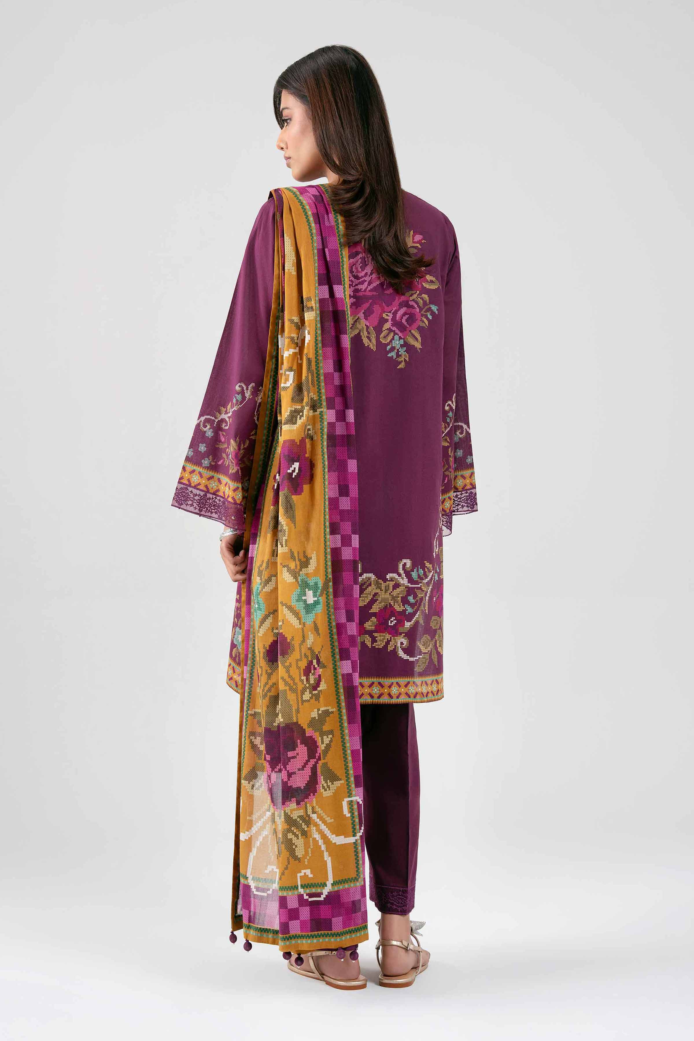 3 Piece - Digital Printed Embroidered Suit - 42601462
