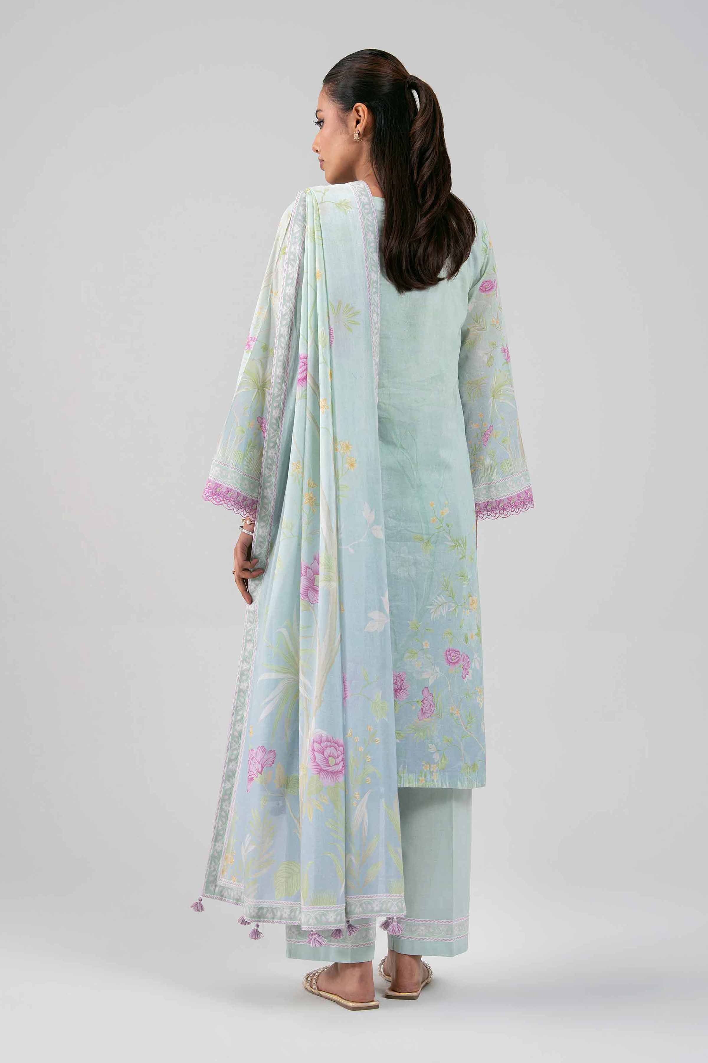 3 Piece - Digital Printed Embroidered Suit - 42601463