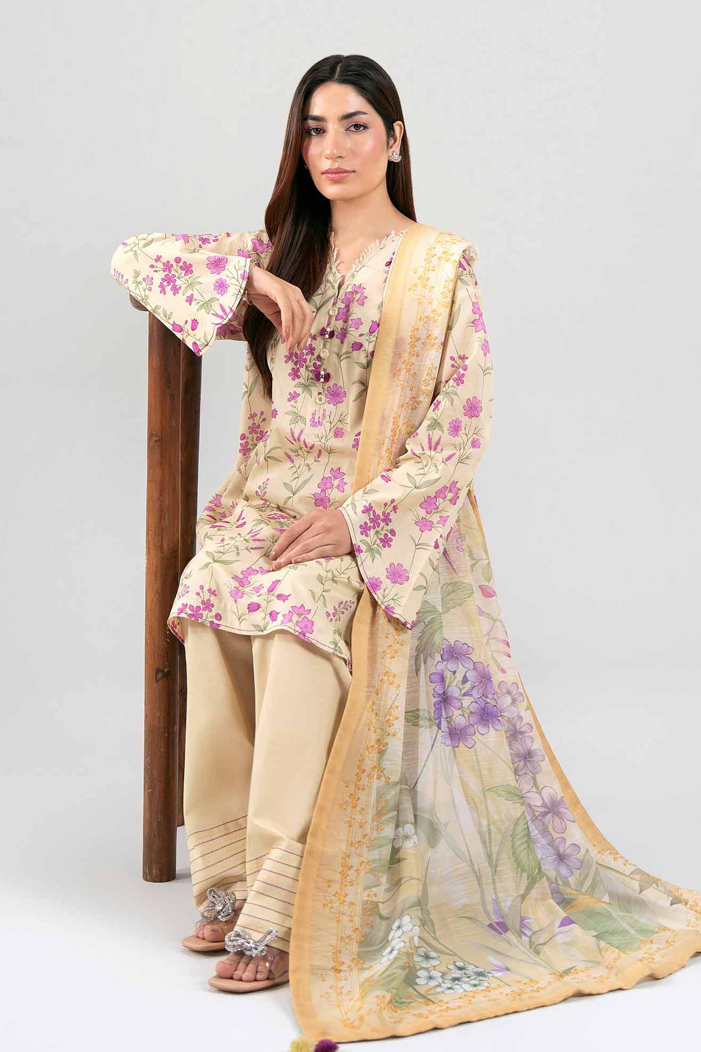 3 Piece - Digital Printed Suit - 42601491