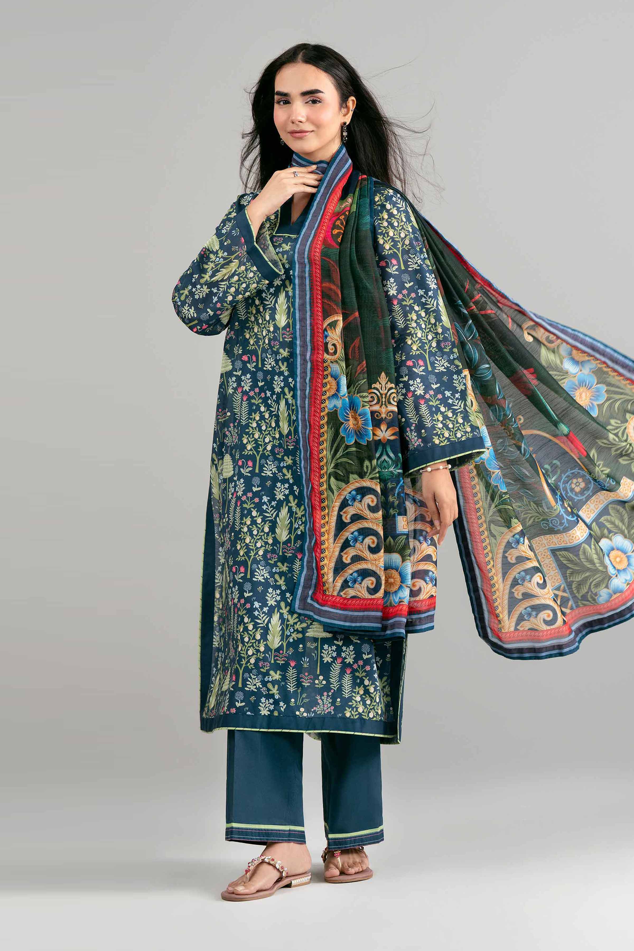 3 Piece - Digital Printed Suit - 42601495