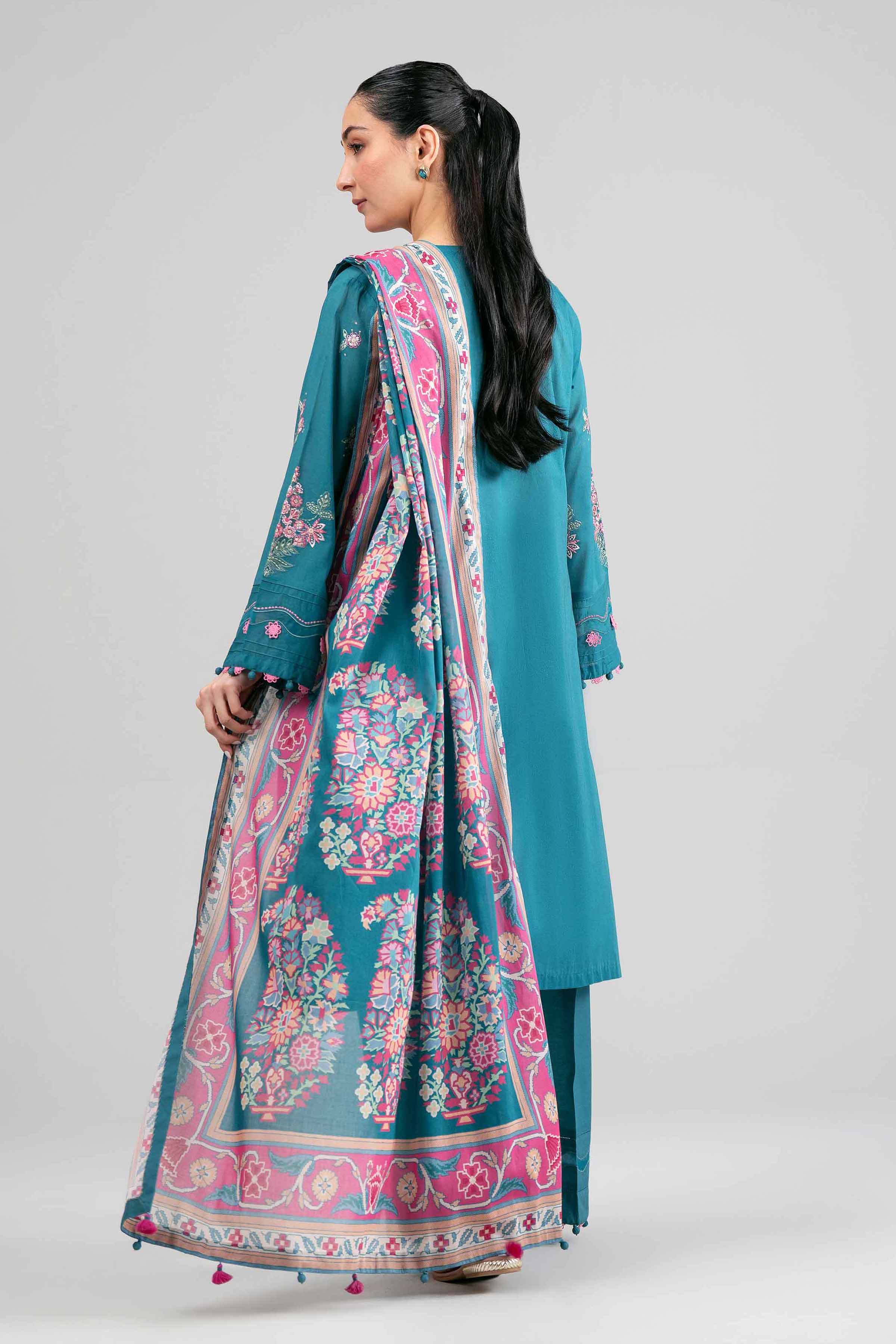 3 Piece - Digital Printed Embroidered Suit - 42601529
