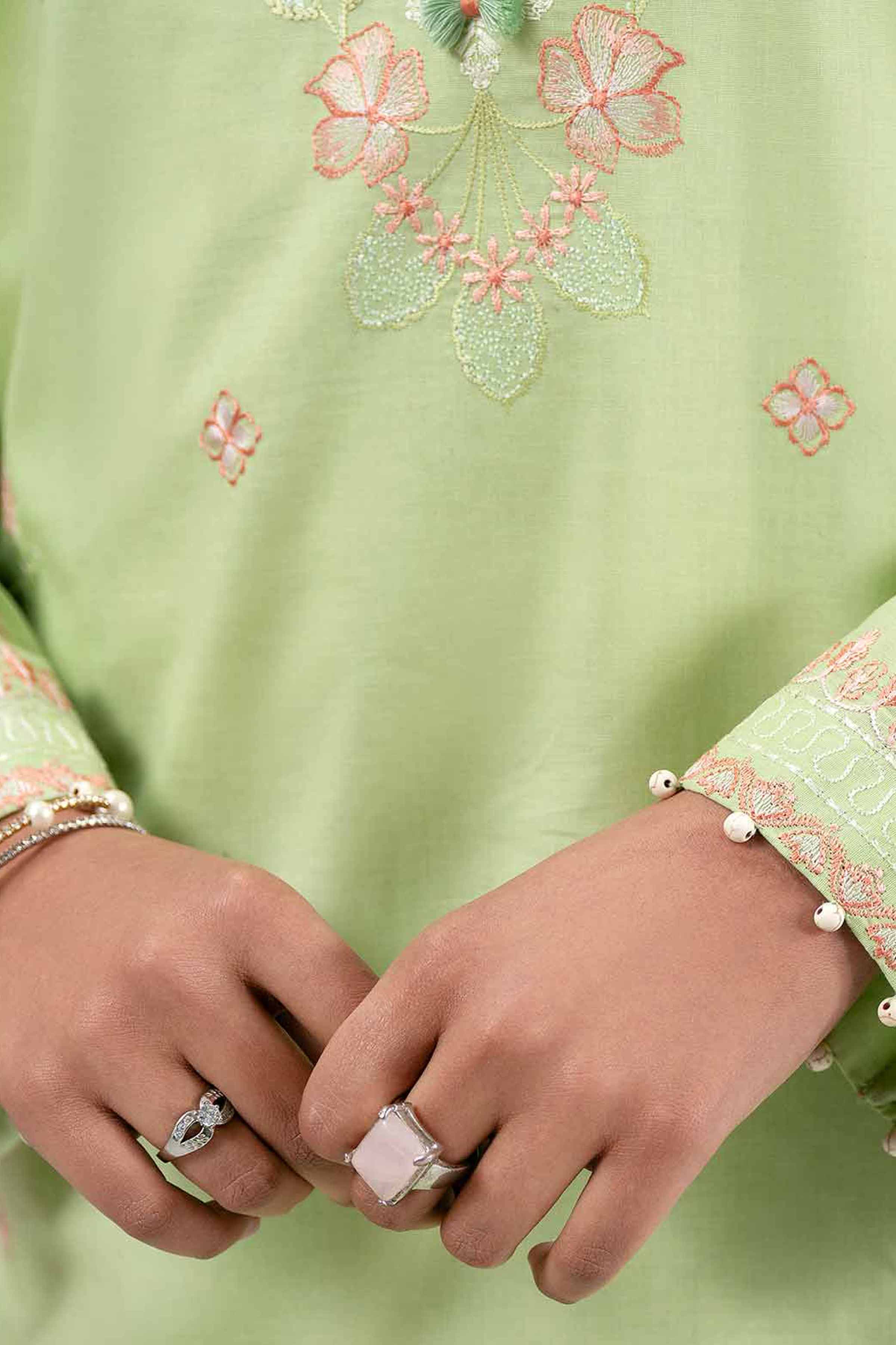 3 Piece - Digital Printed Embroidered Suit - 42601530
