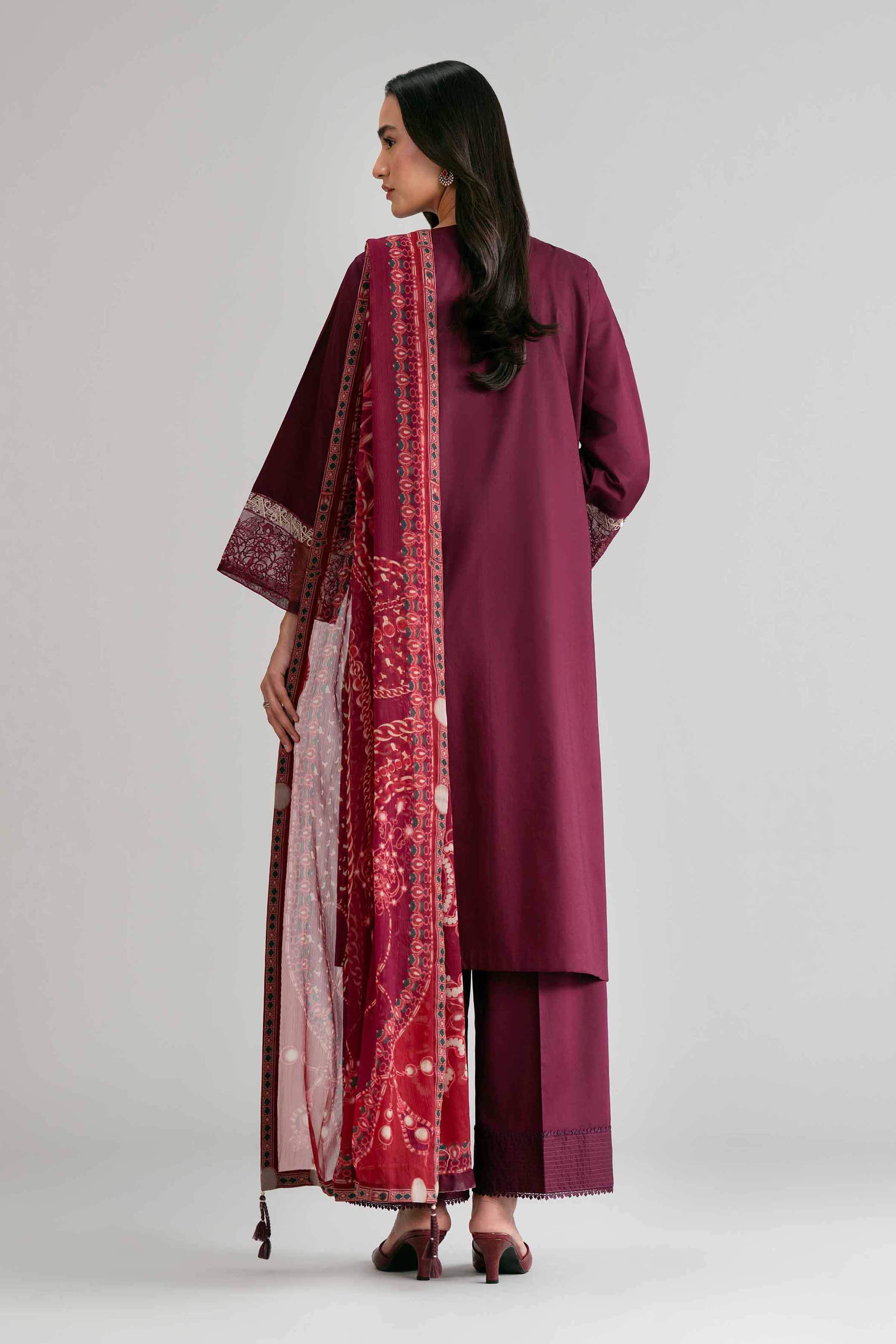 3 Piece - Digital Printed Embroidered Suit - 42601546