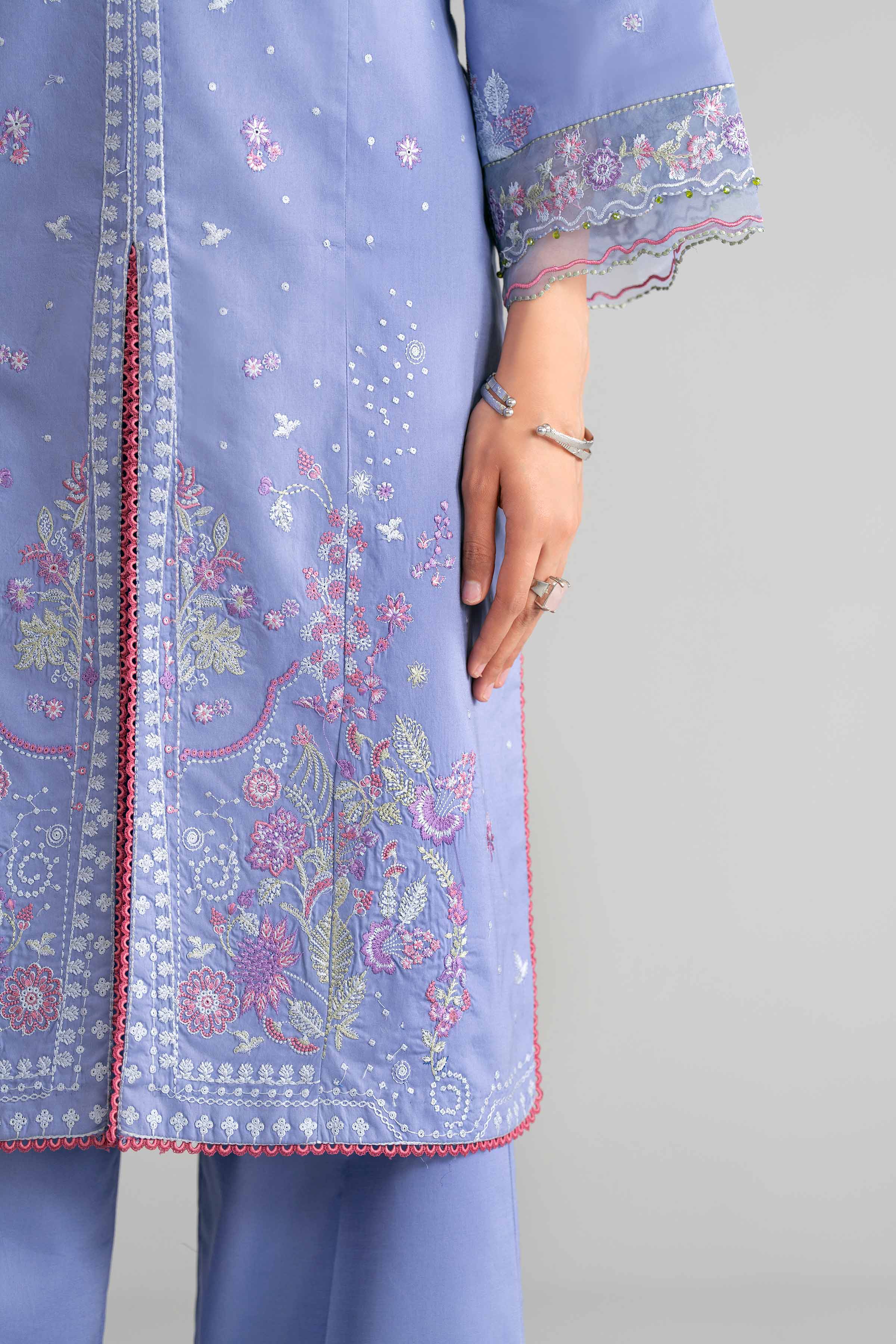 3 Piece - Digital Printed Embroidered Suit - 42601549