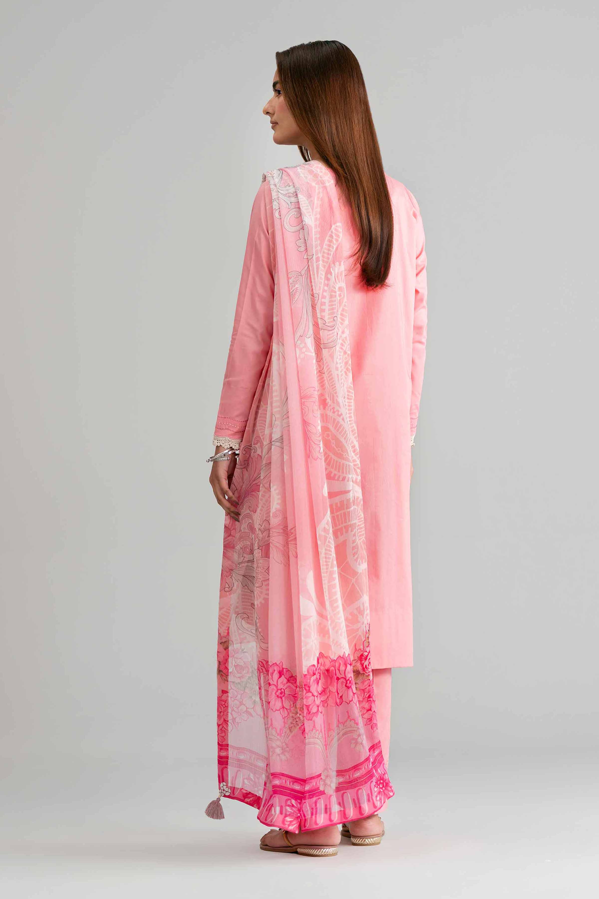 3 Piece - Digital Printed Embroidered Suit - 42601551