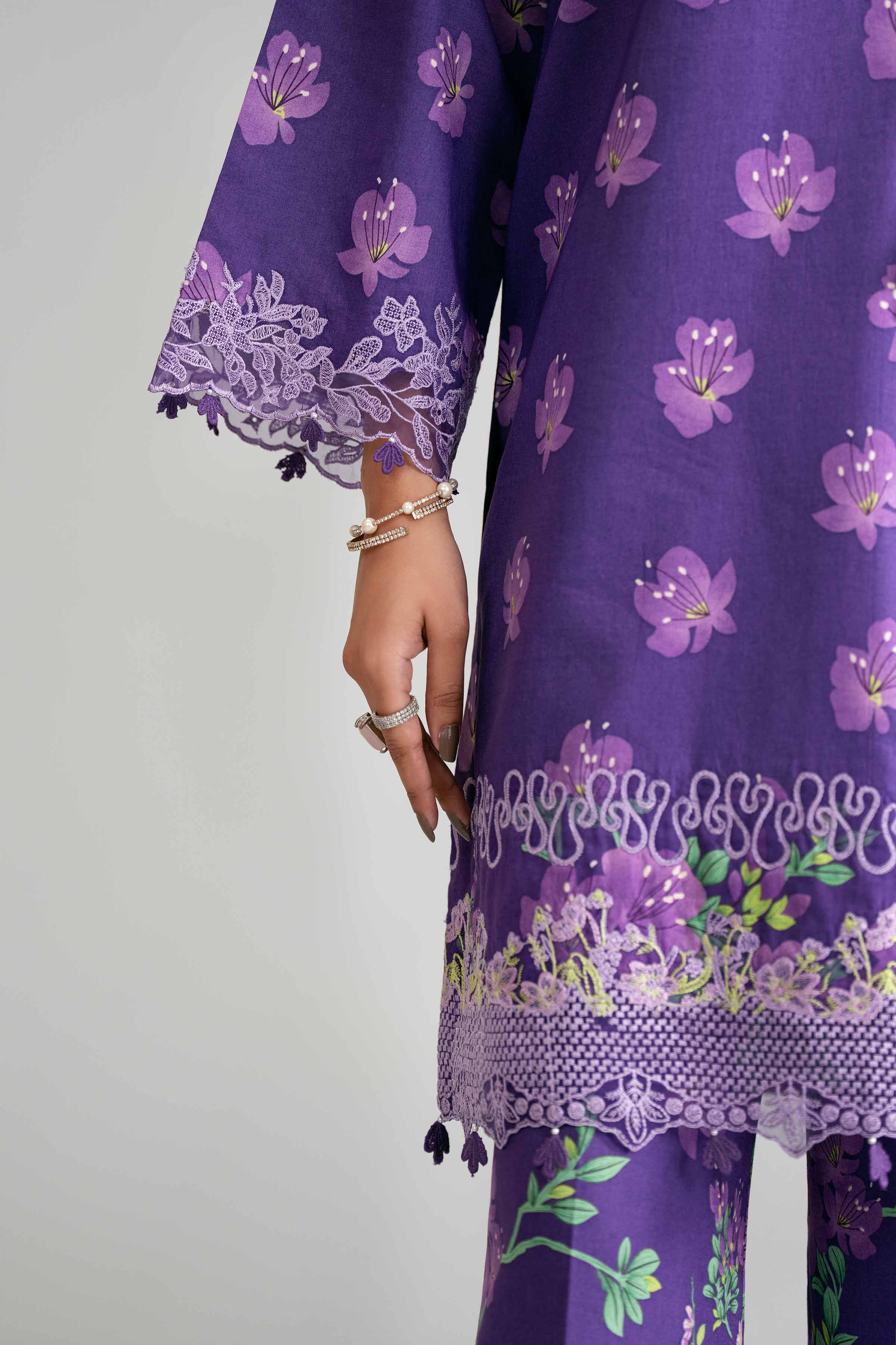 3 Piece - Digital Printed Embroidered Suit - 42601571