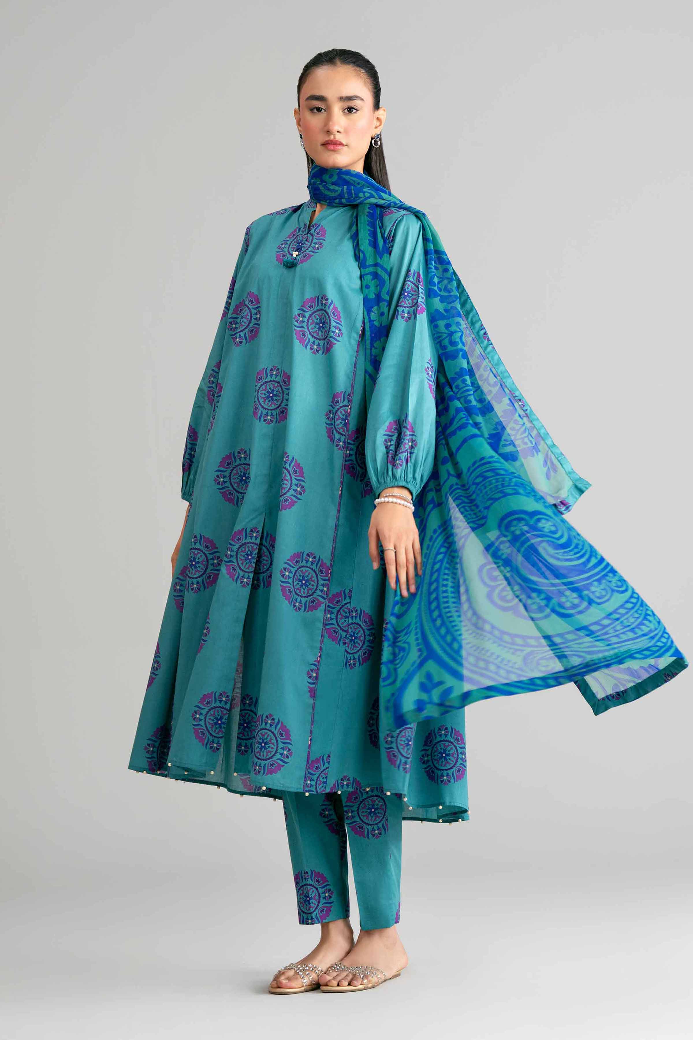 3 Piece - Digital Printed Suit - 42601583