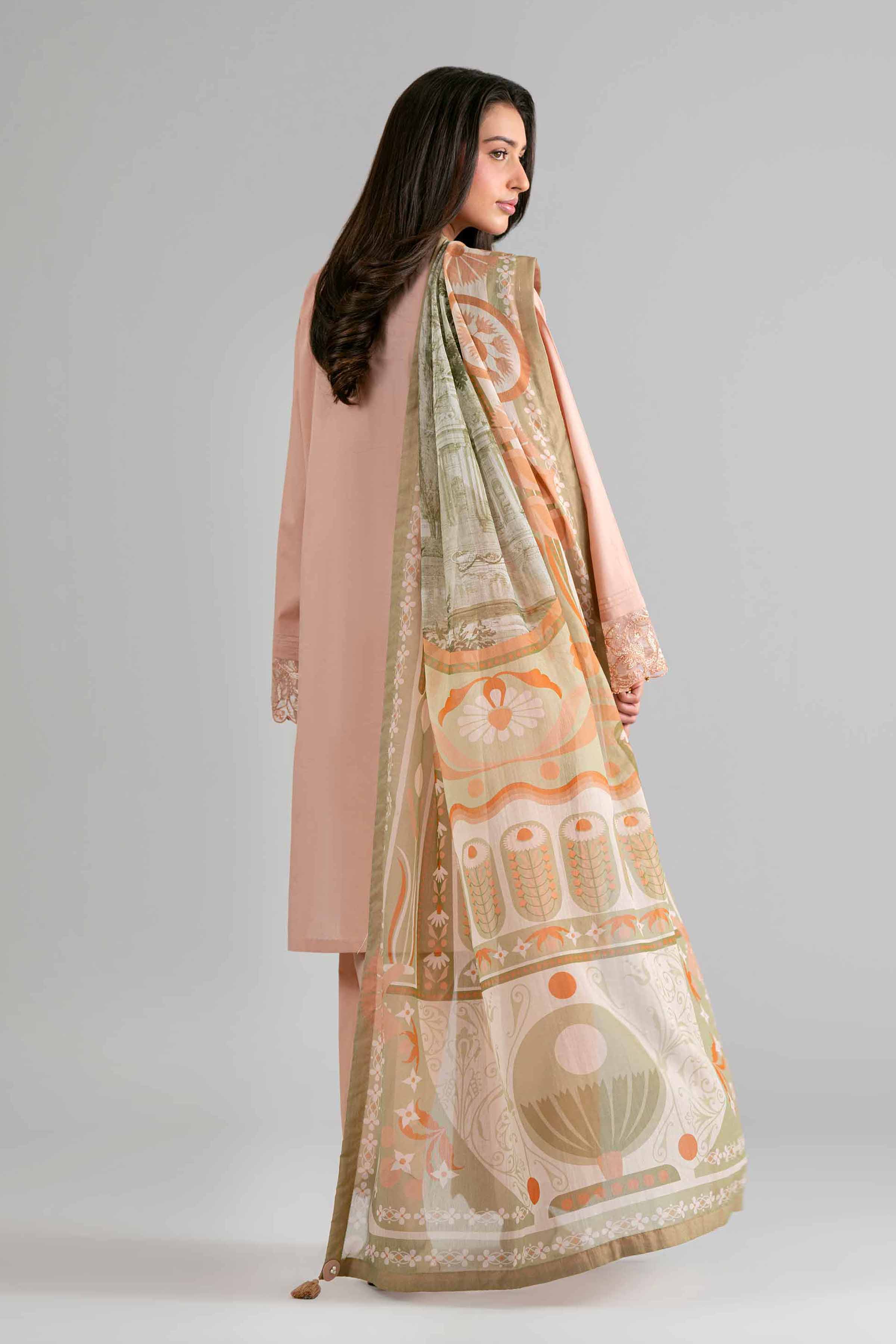 3 Piece - Digital Printed Embroidered Suit - 42601705
