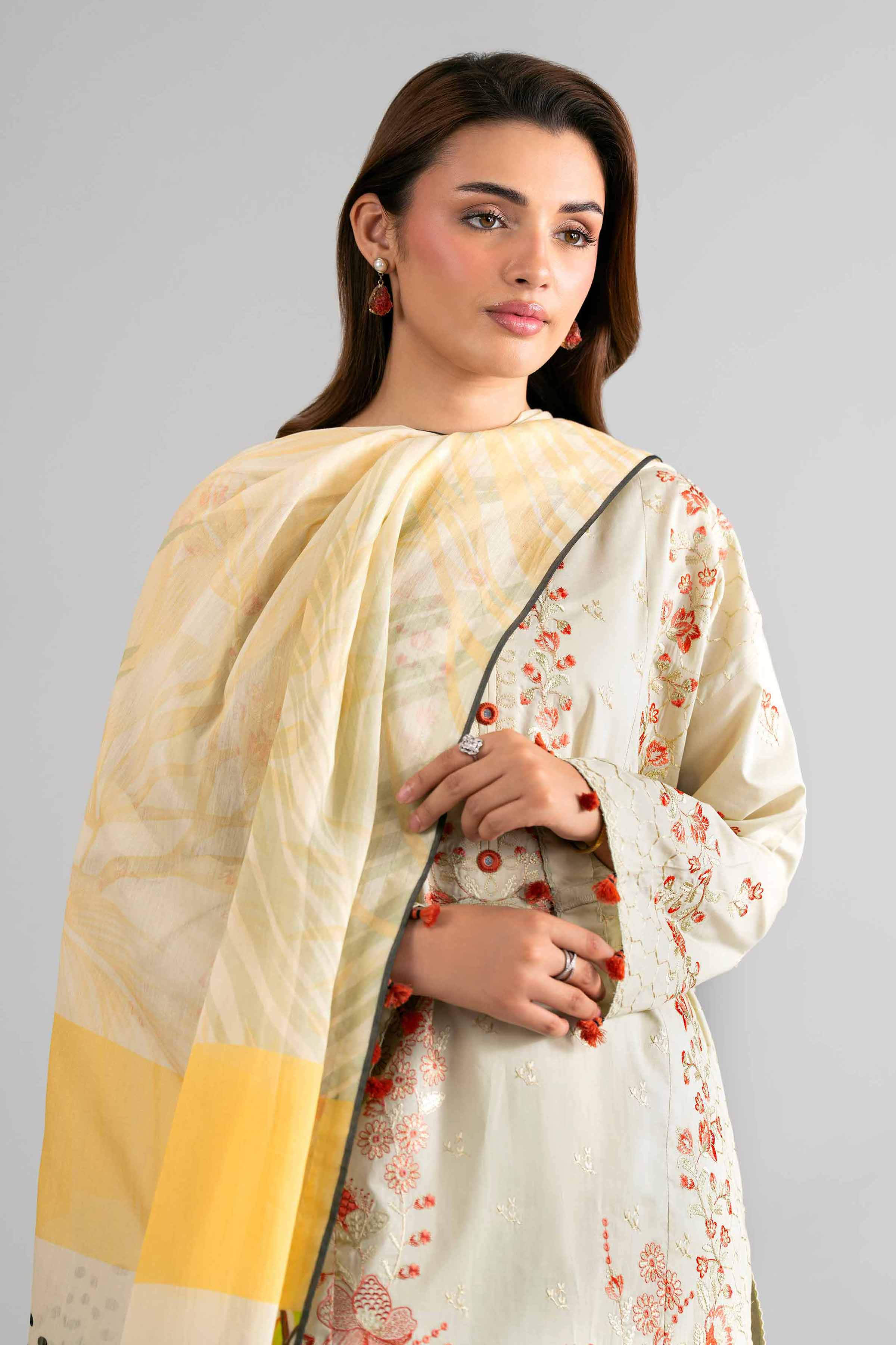 3 Piece - Digital Printed Embroidered Suit - 42601708