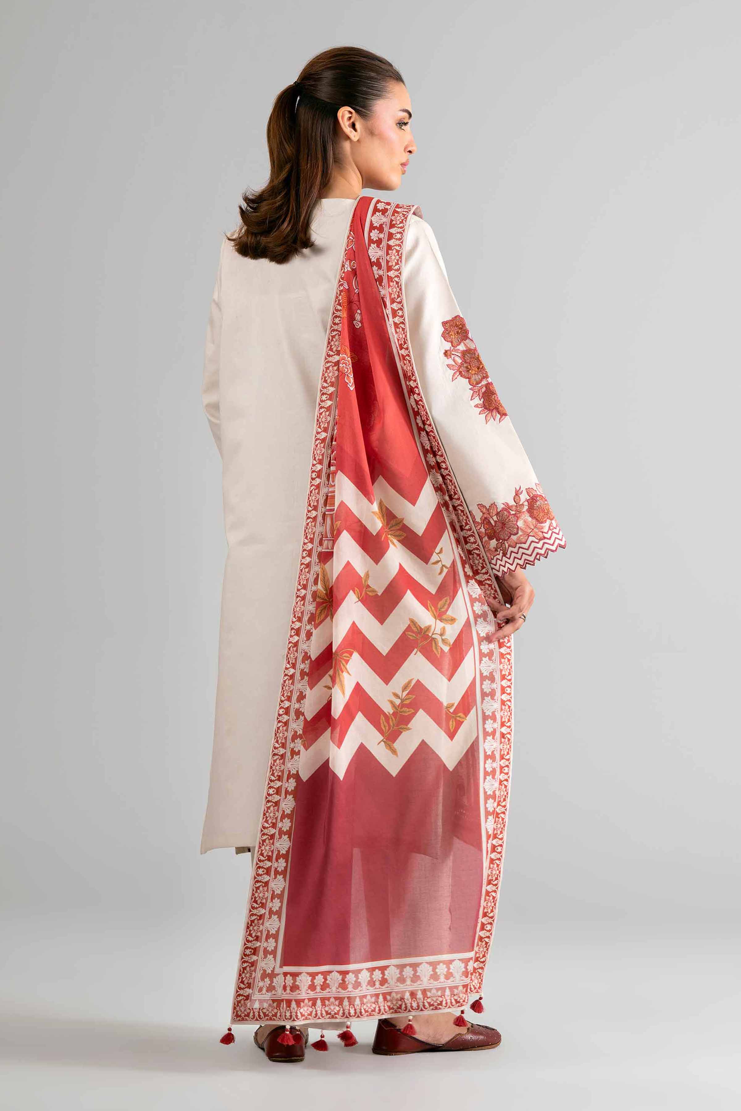 3 Piece - Digital Printed Embroidered Suit - 42601730