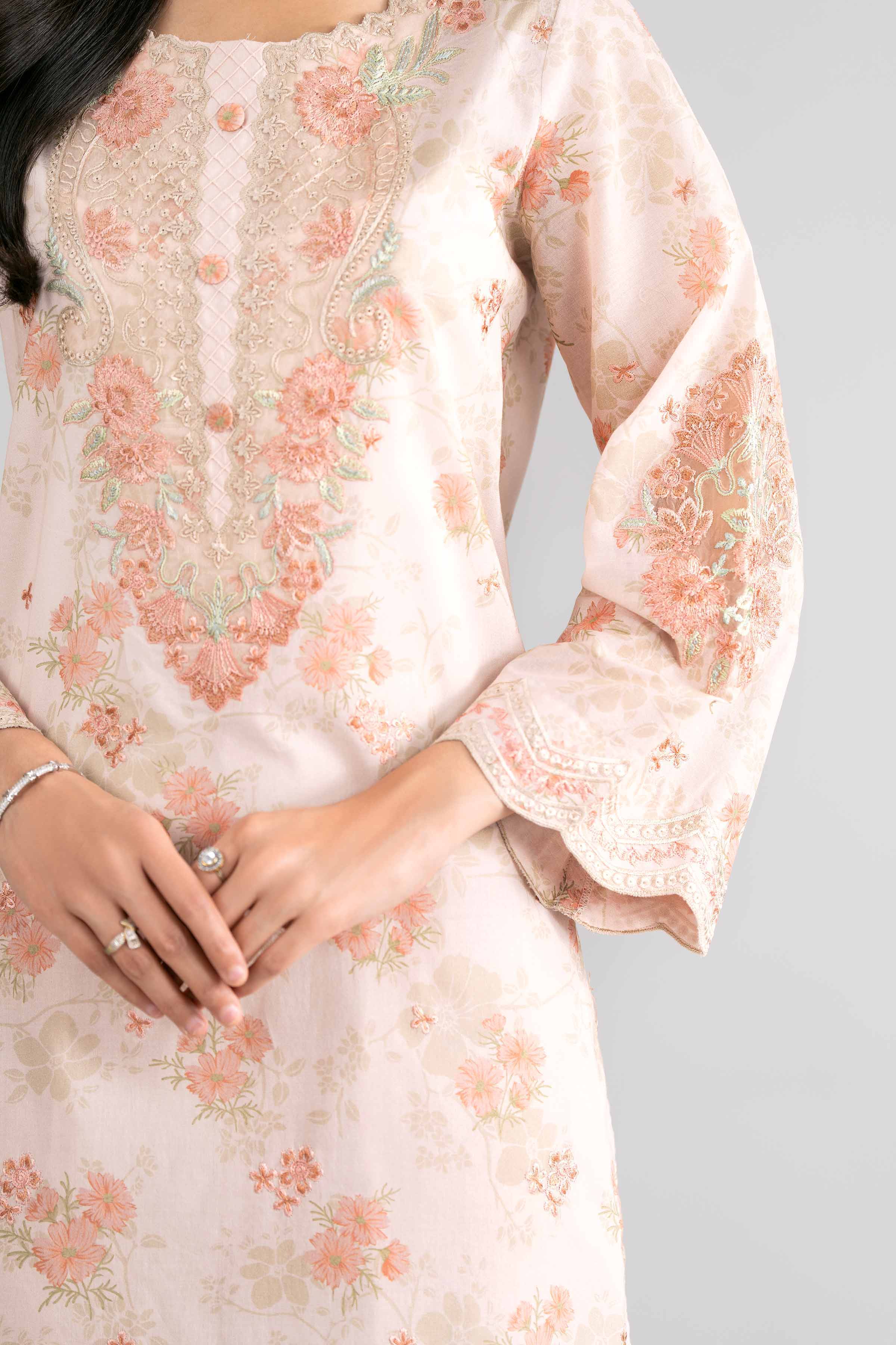3 Piece - Digital Printed Embroidered Suit - 42601741