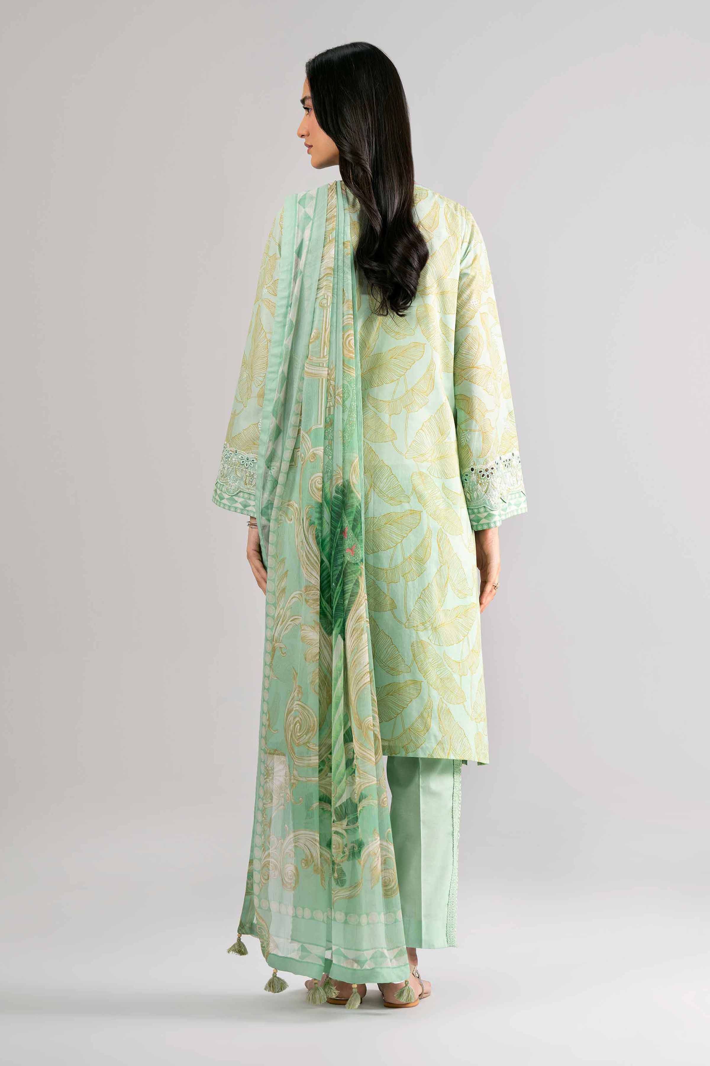 3 Piece - Digital Printed Embroidered Suit - 42601742