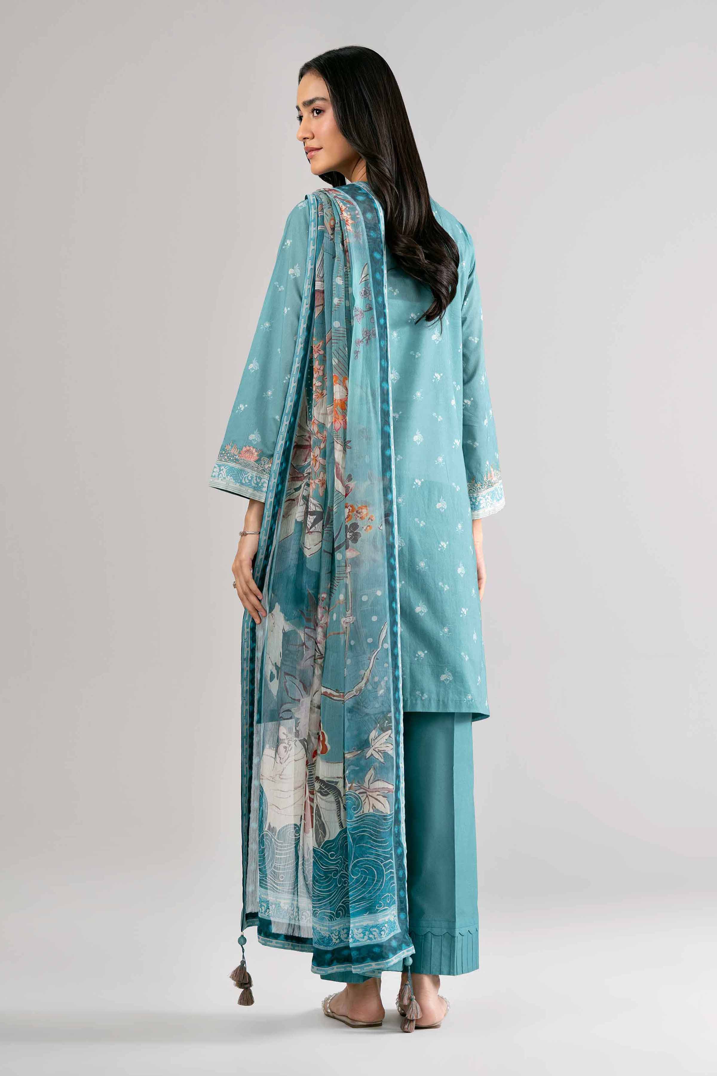 3 Piece - Digital Printed Embroidered Suit - 42601748