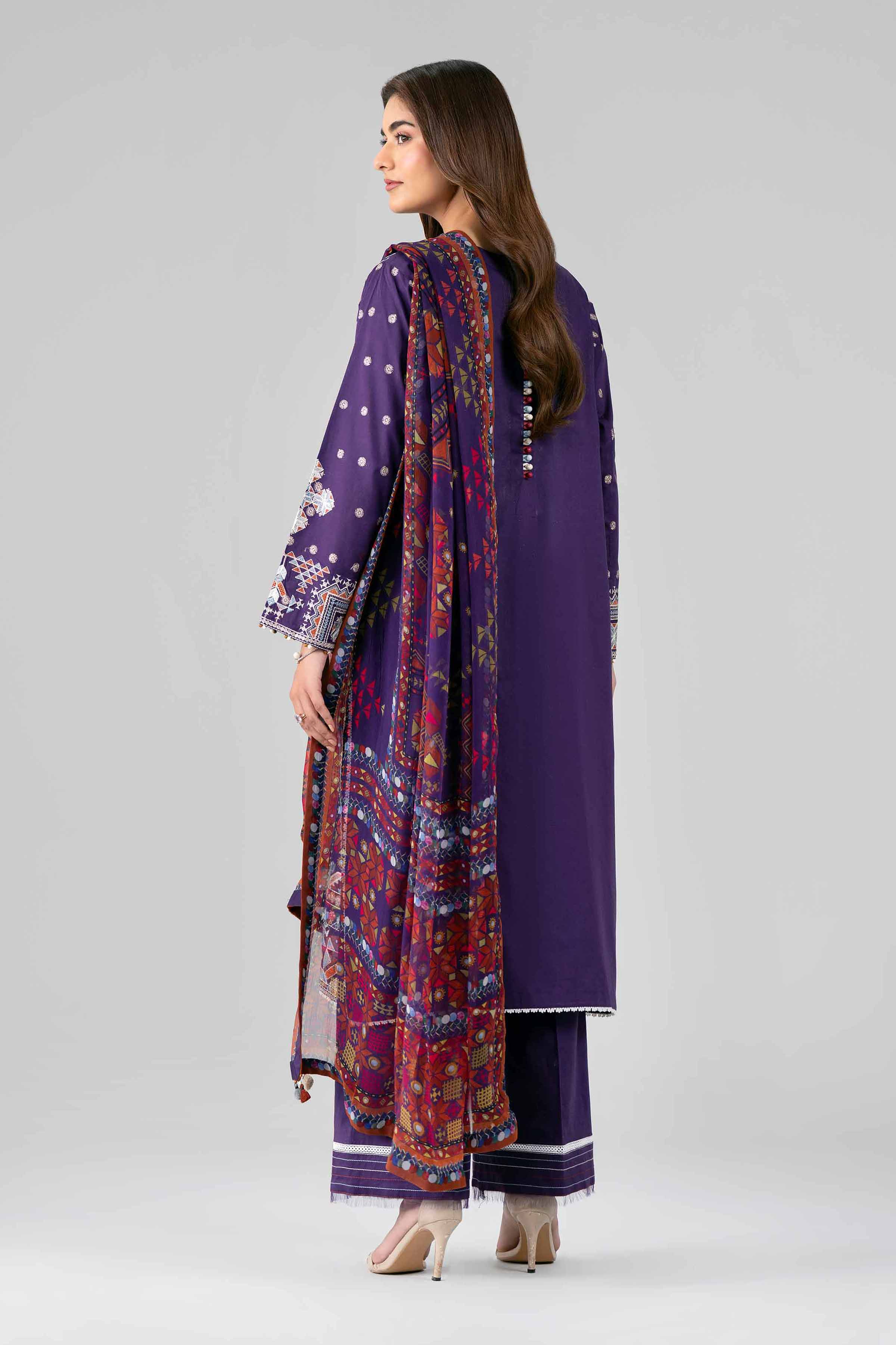 3 Piece - Digital Printed Embroidered Suit - 42601772