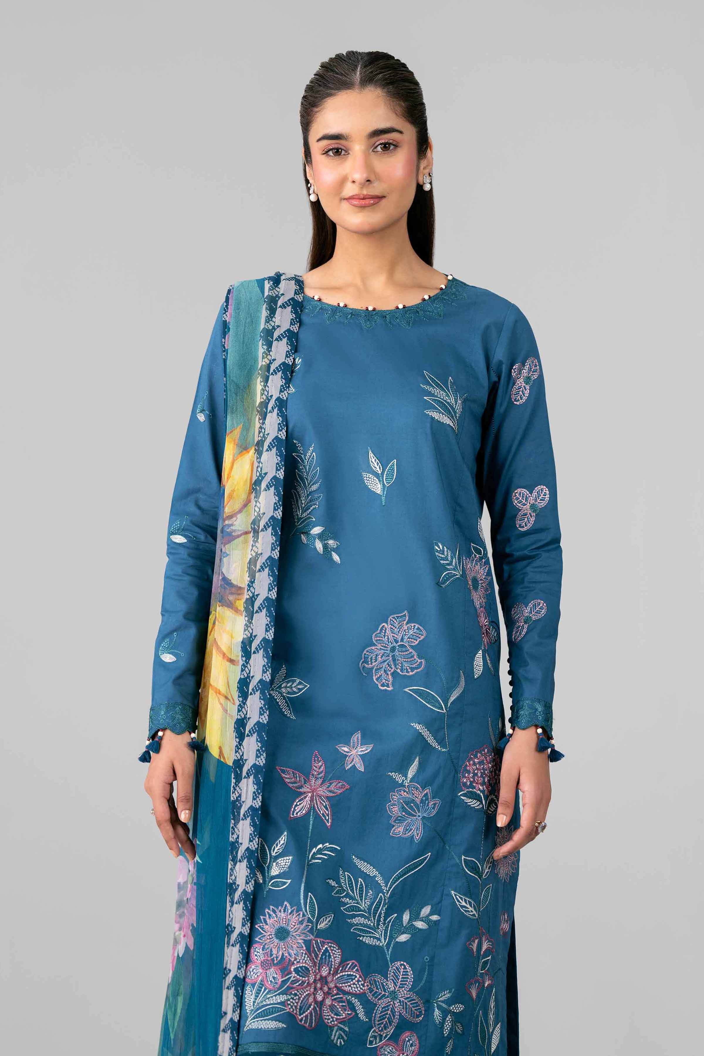 3 Piece - Digital Printed Embroidered Suit - 42601777