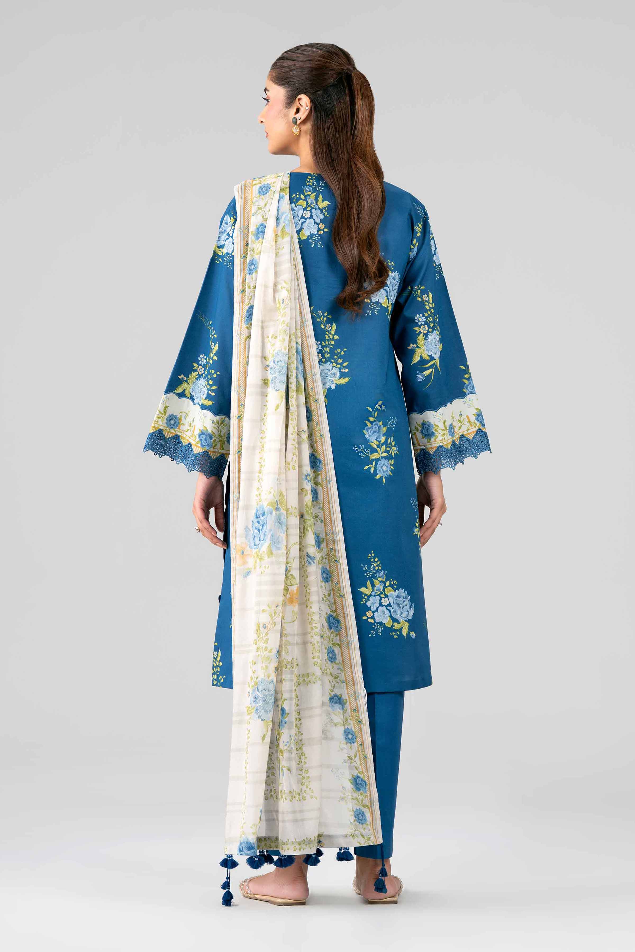 3 Piece - Printed Embroidered Suit - 42601786