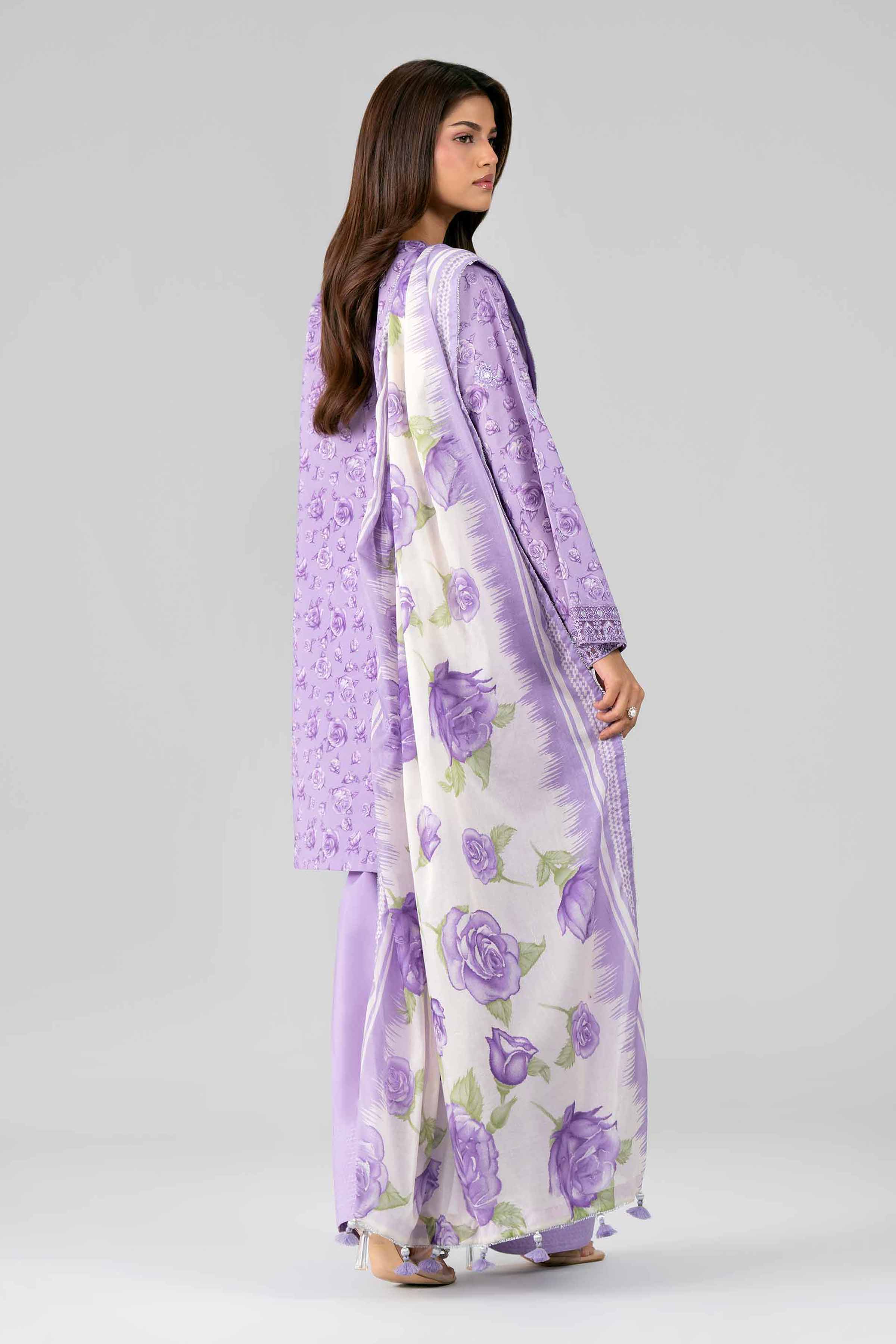 3 Piece - Printed Embroidered Suit - 42601787