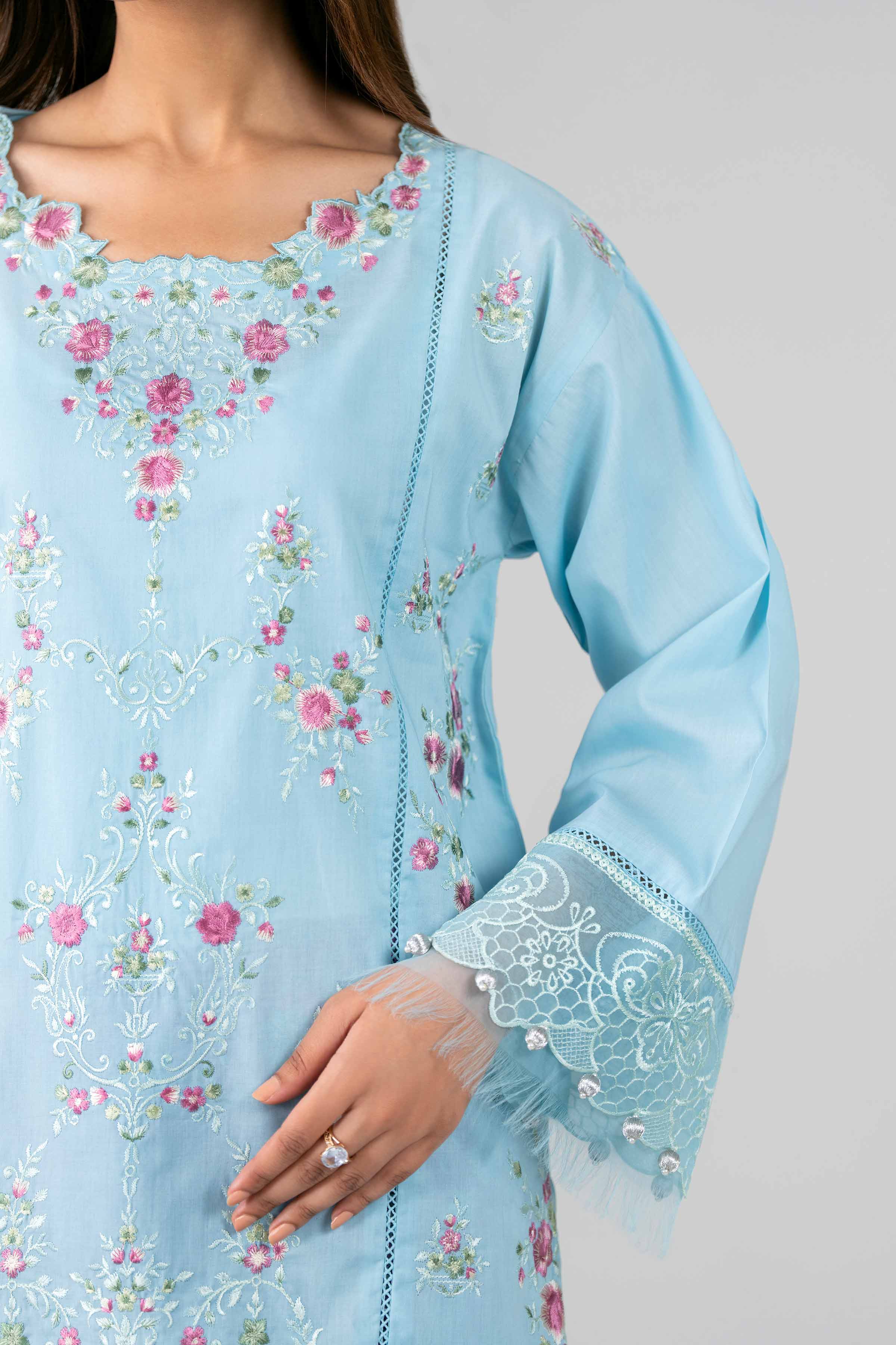 3 Piece - Printed Embroidered Suit - 42601791