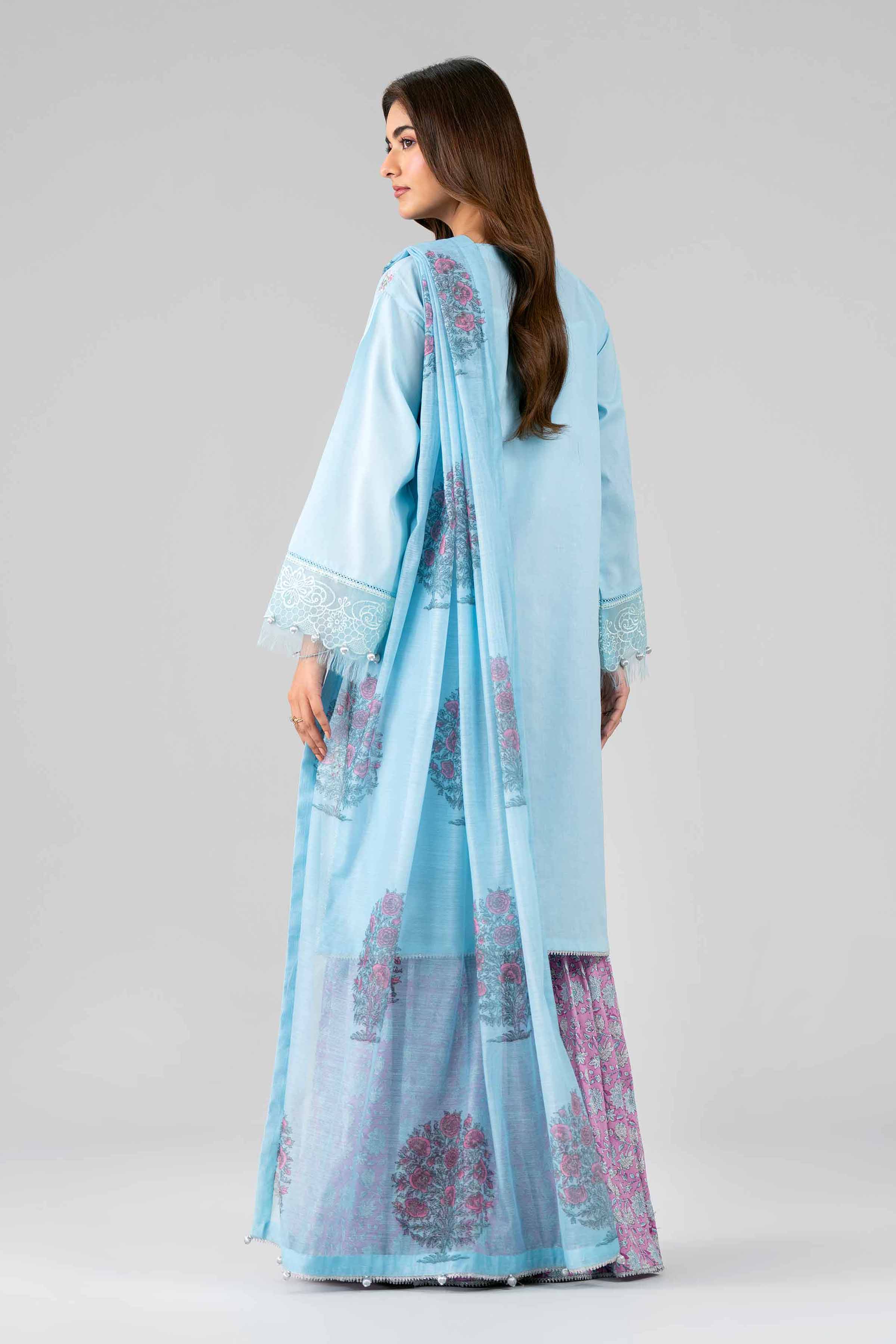 3 Piece - Printed Embroidered Suit - 42601791