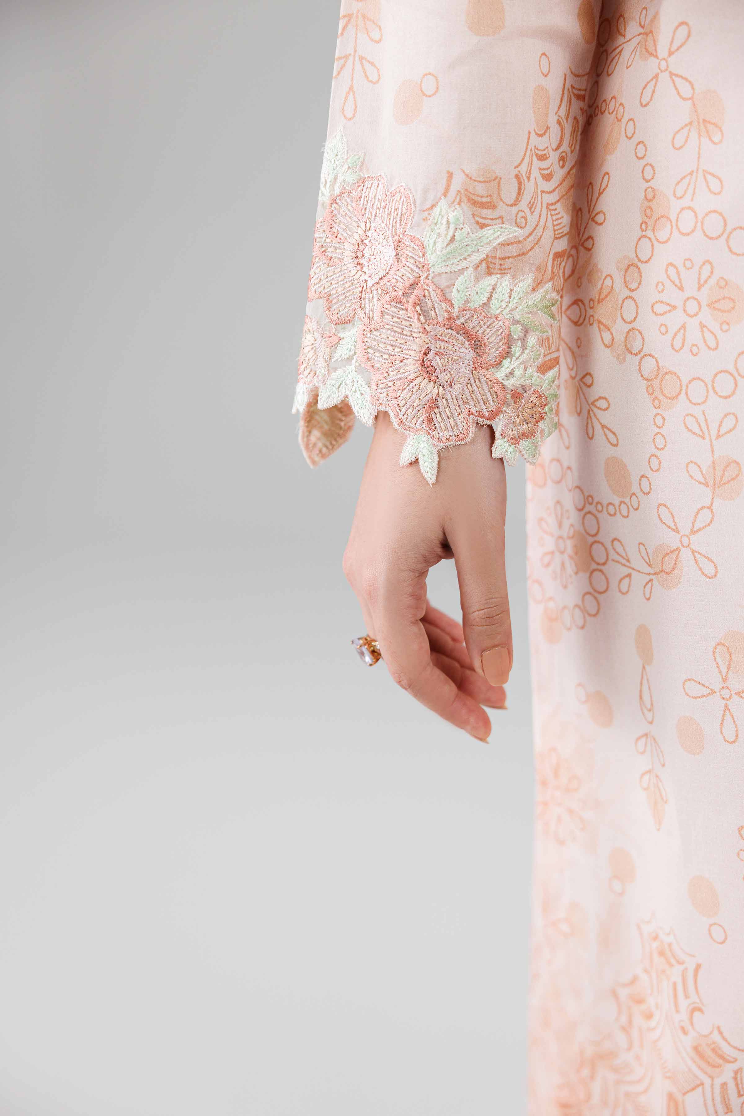 3 Piece - Digital Printed Embroidered Suit - 42601800