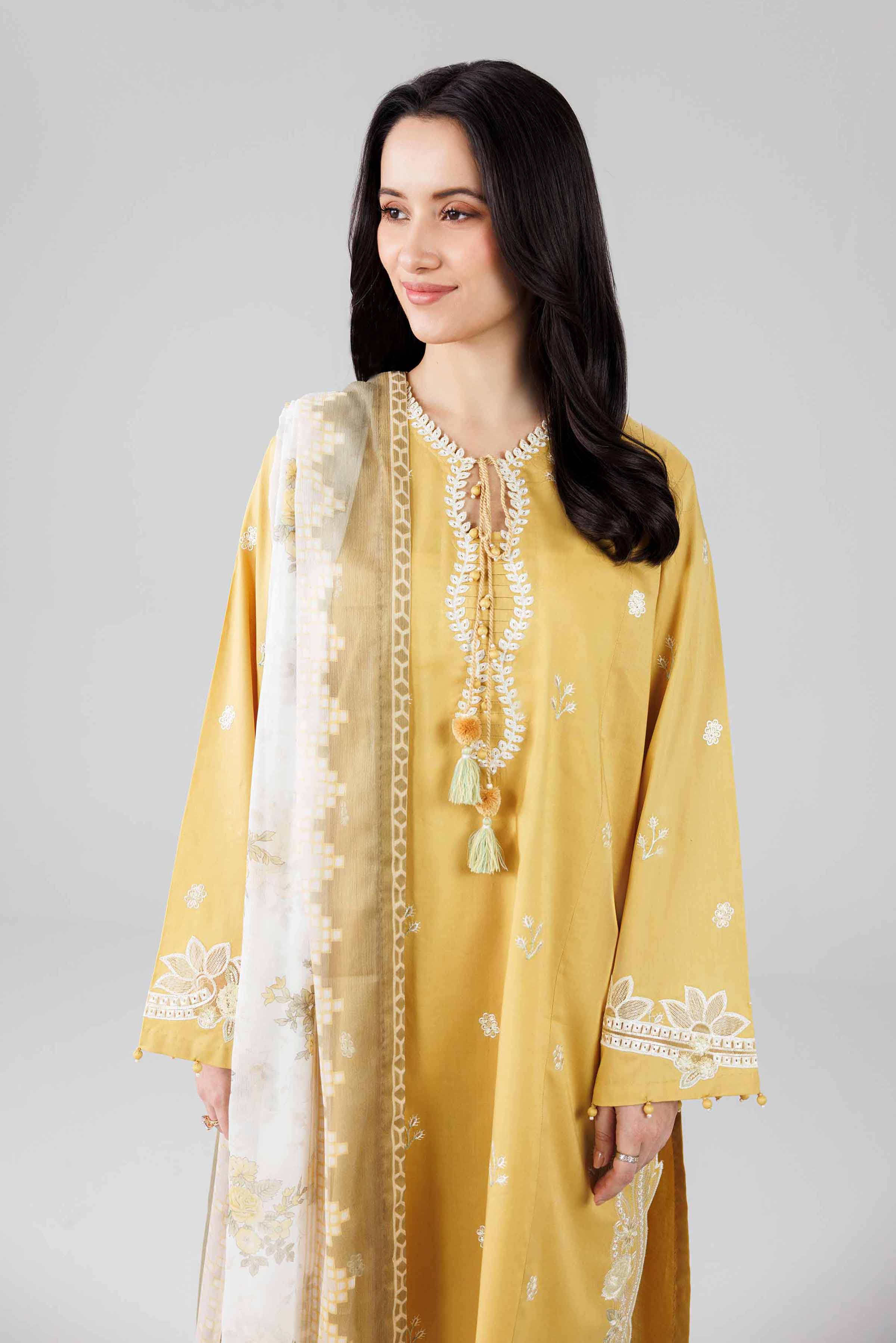 3 Piece - Digital Printed Embroidered Suit - 42601827