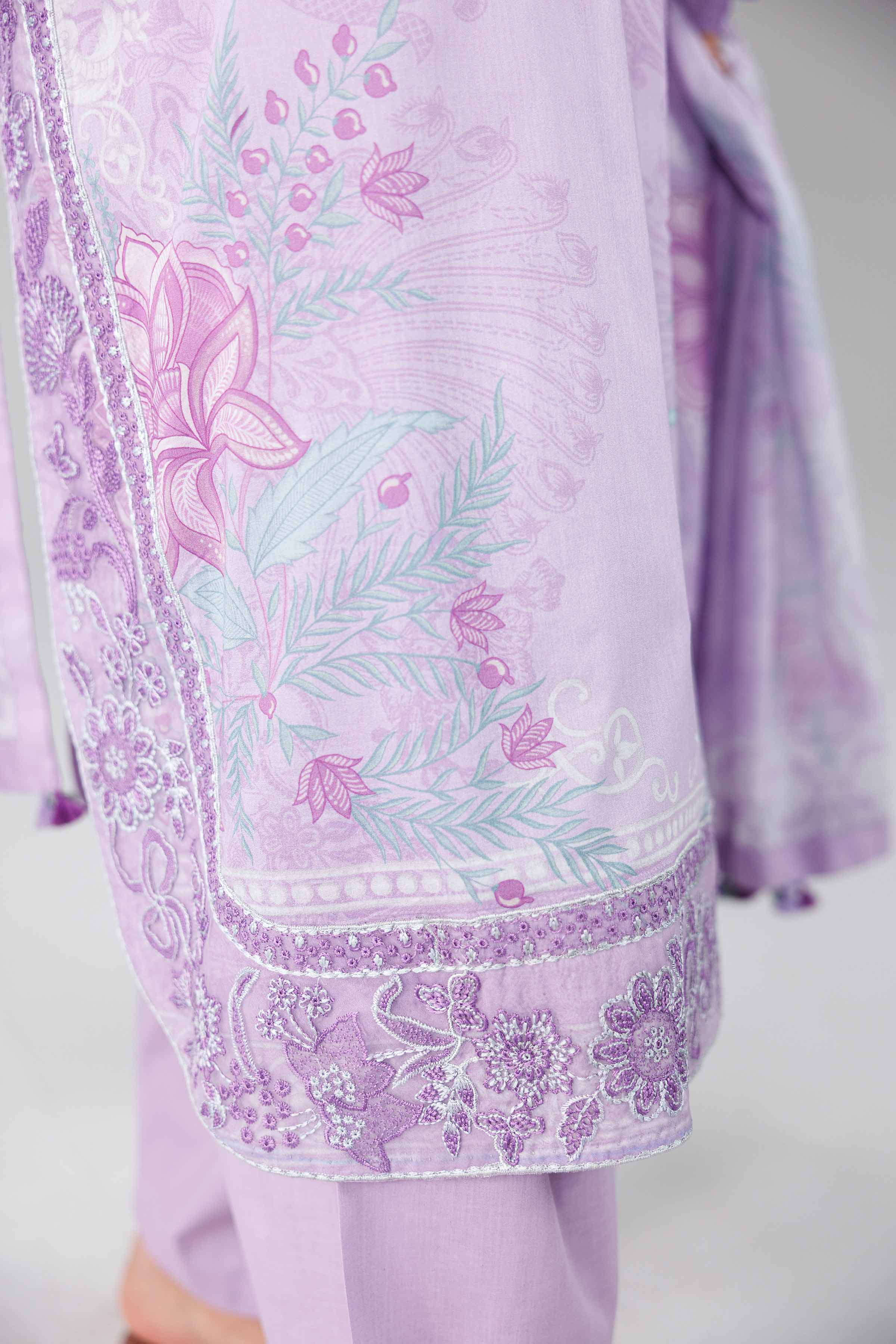 3 Piece - Digital Printed Embroidered Suit - 42601836