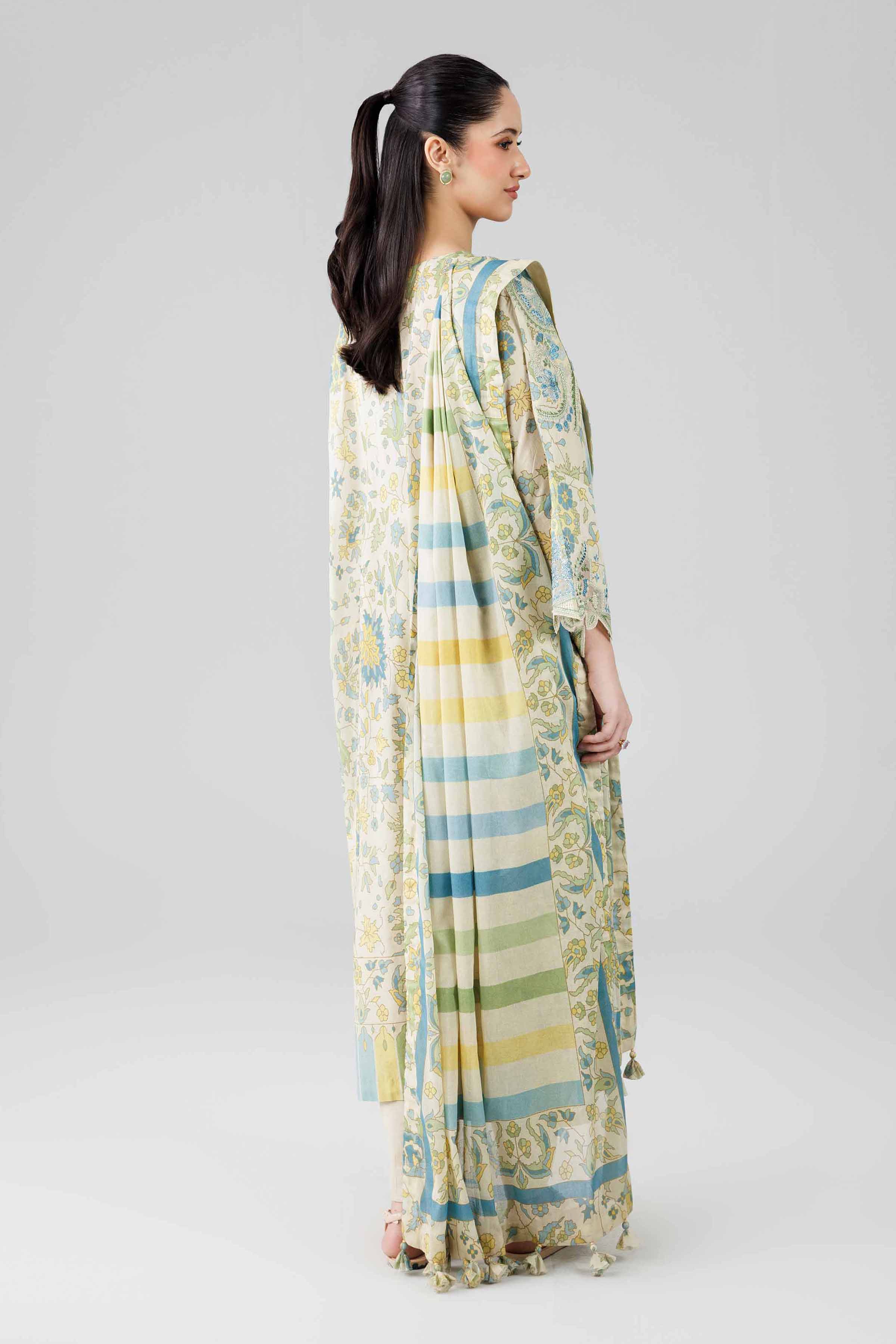 3 Piece - Digital Printed Embroidered Suit - 42601838