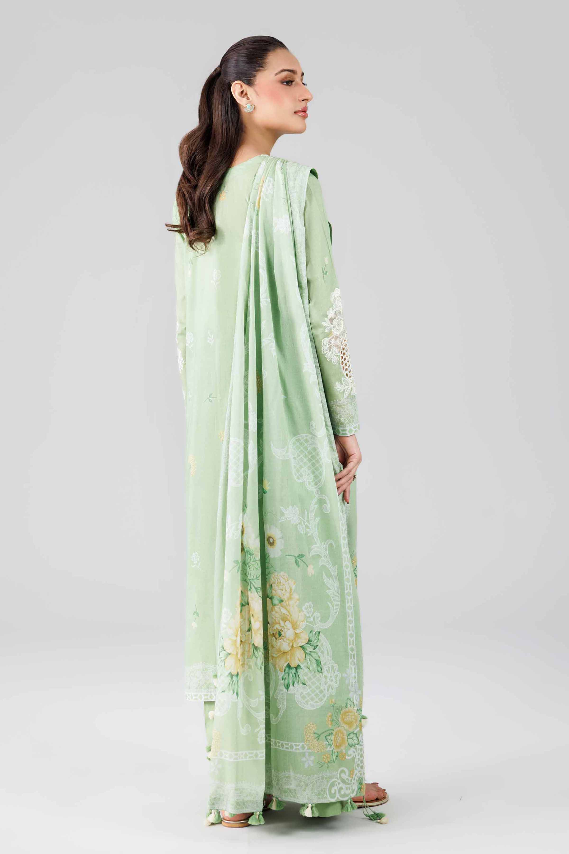 3 Piece - Digital Printed Embroidered Suit - 42601840