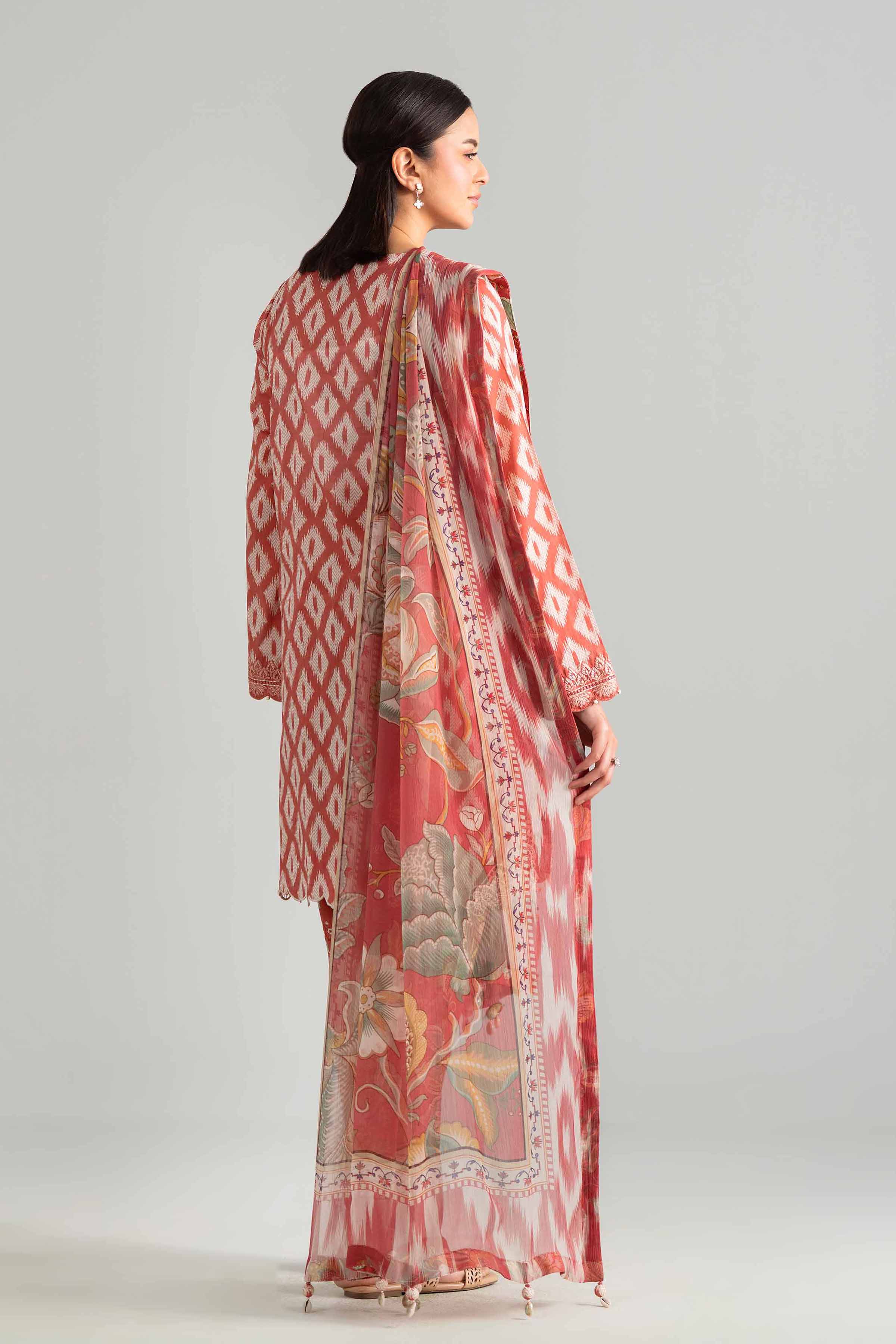 3 Piece - Digital Printed Embroidered Suit - 42601915
