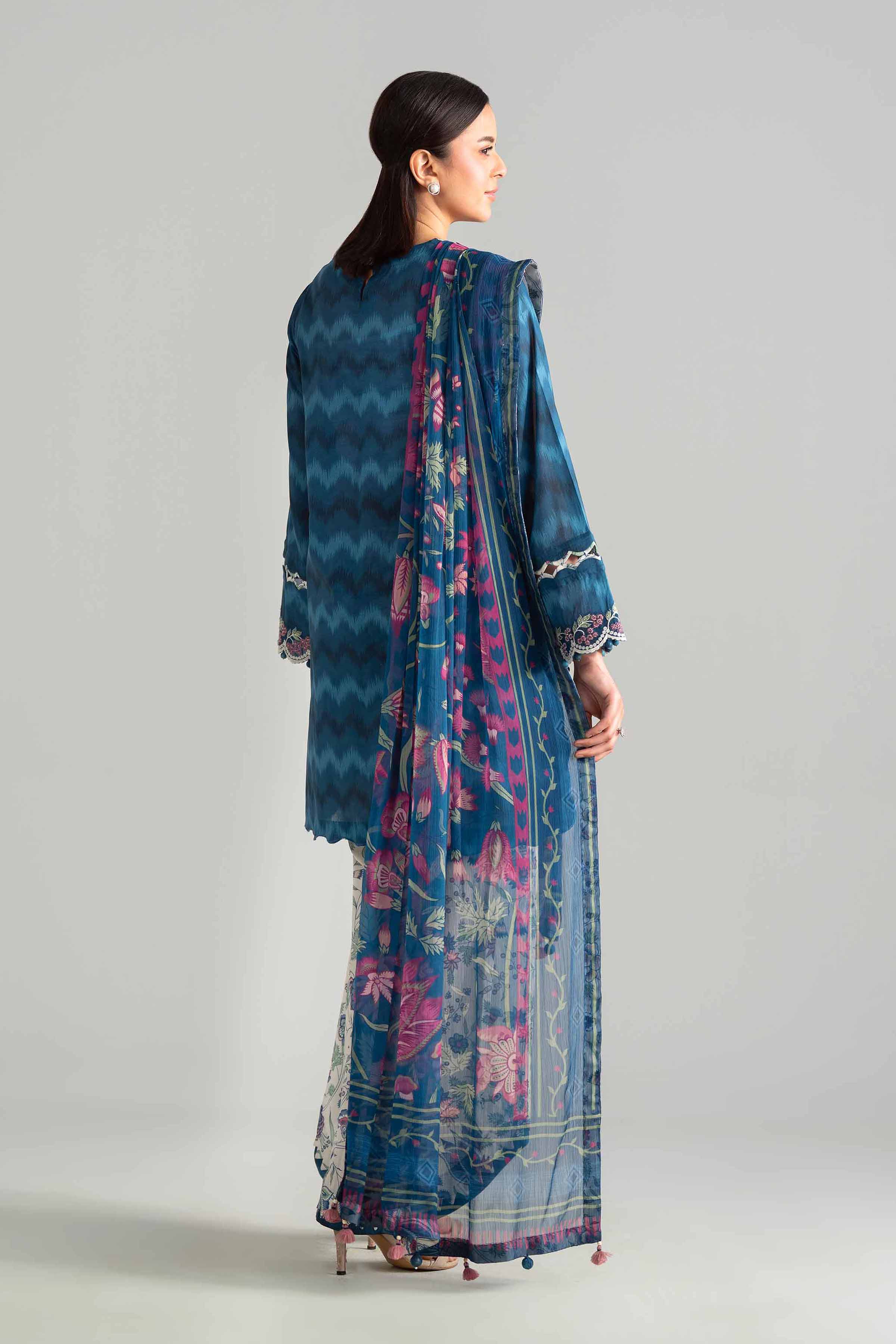 3 Piece - Digital Printed Embroidered Suit - 42601917
