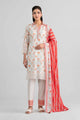 3 Piece - Printed Embroidered Suit - 42601967