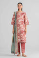 3 Piece - Printed Embroidered Suit - 42602019