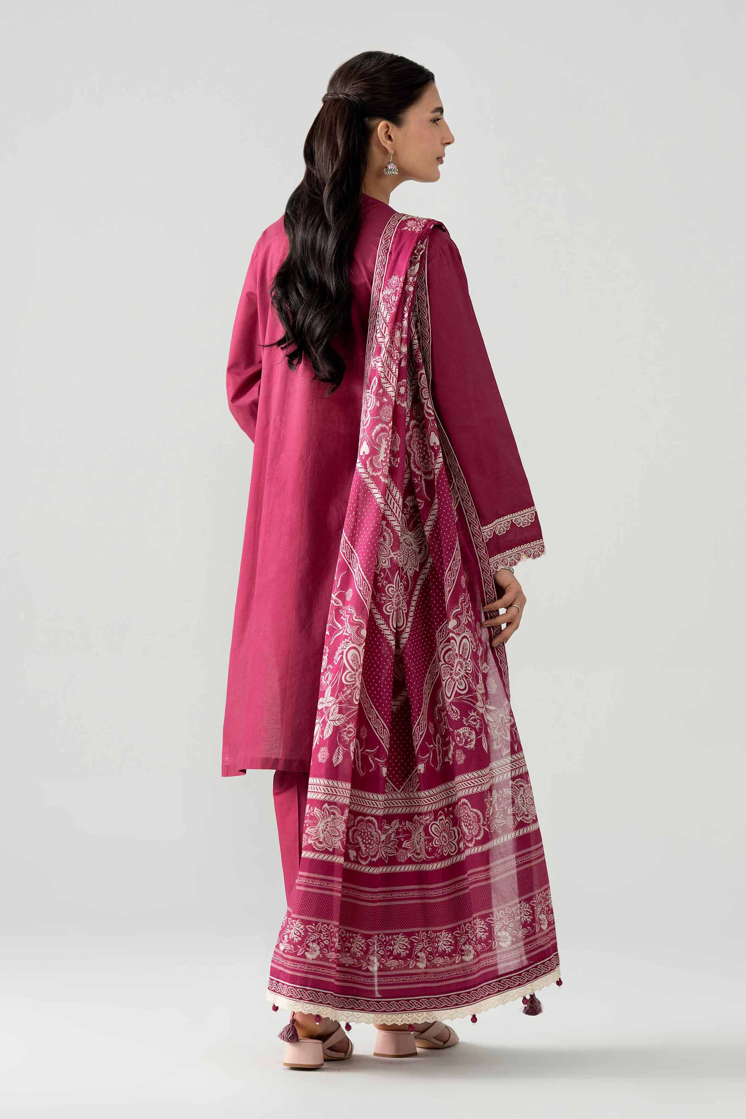 3 Piece - Digital Printed Embroidered Suit - 42602044